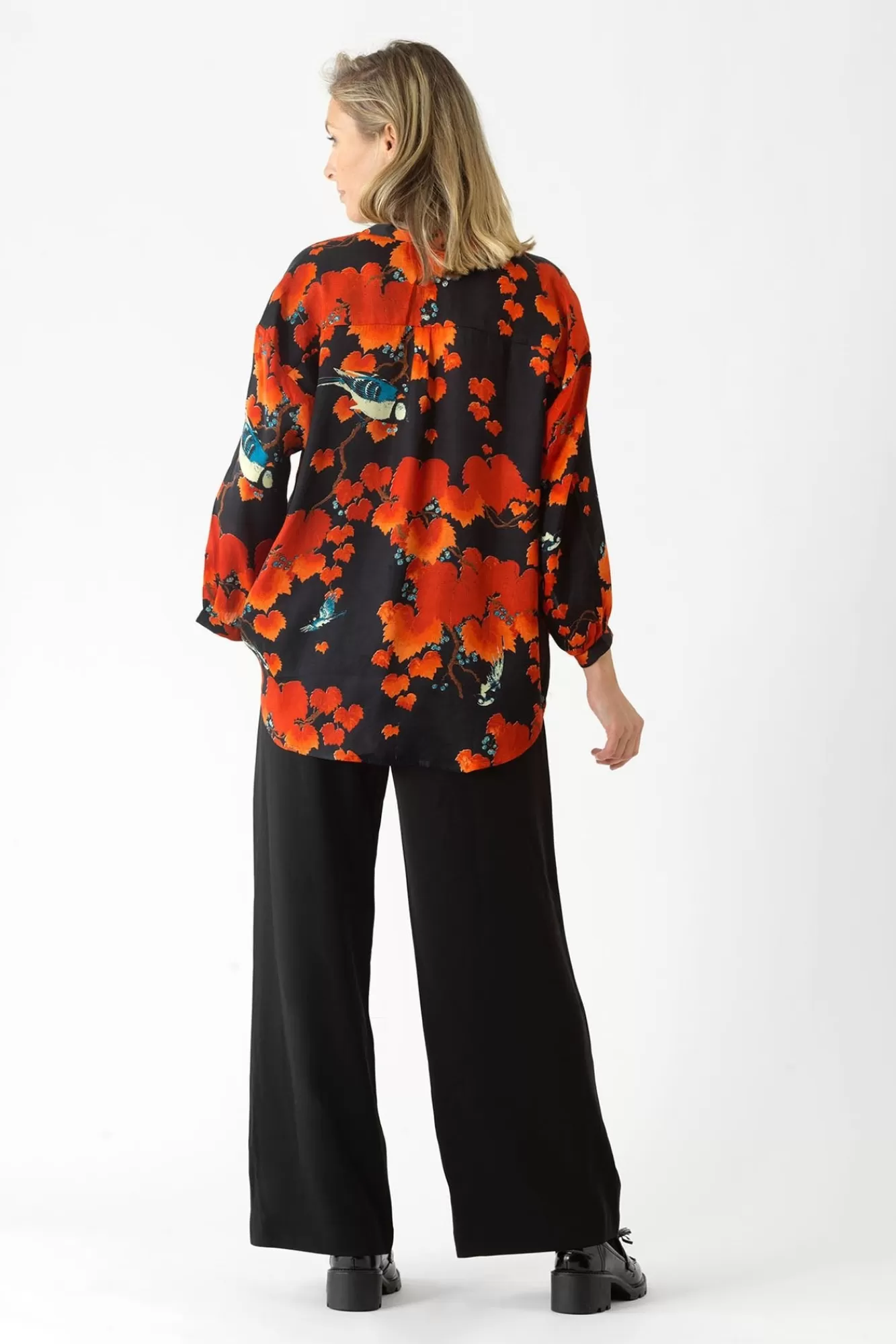 Chemise Femme Darcy Étoilée - Noir Acer, Haut Brodé Cent Motifs Astraux