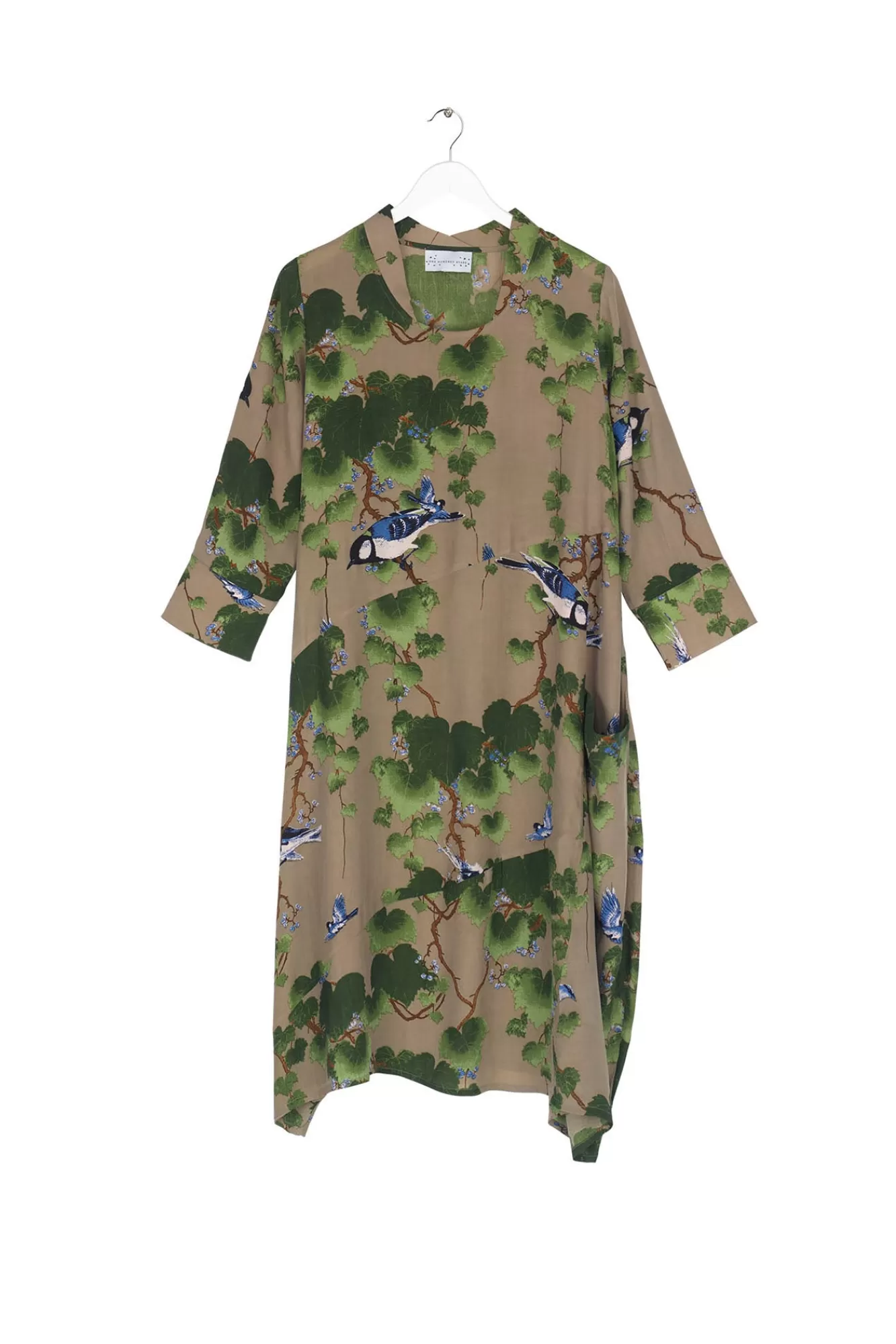 Robe Femme Élégante à Design Asymétrique - Tissu Acer Stone, Collection 100 Étoiles