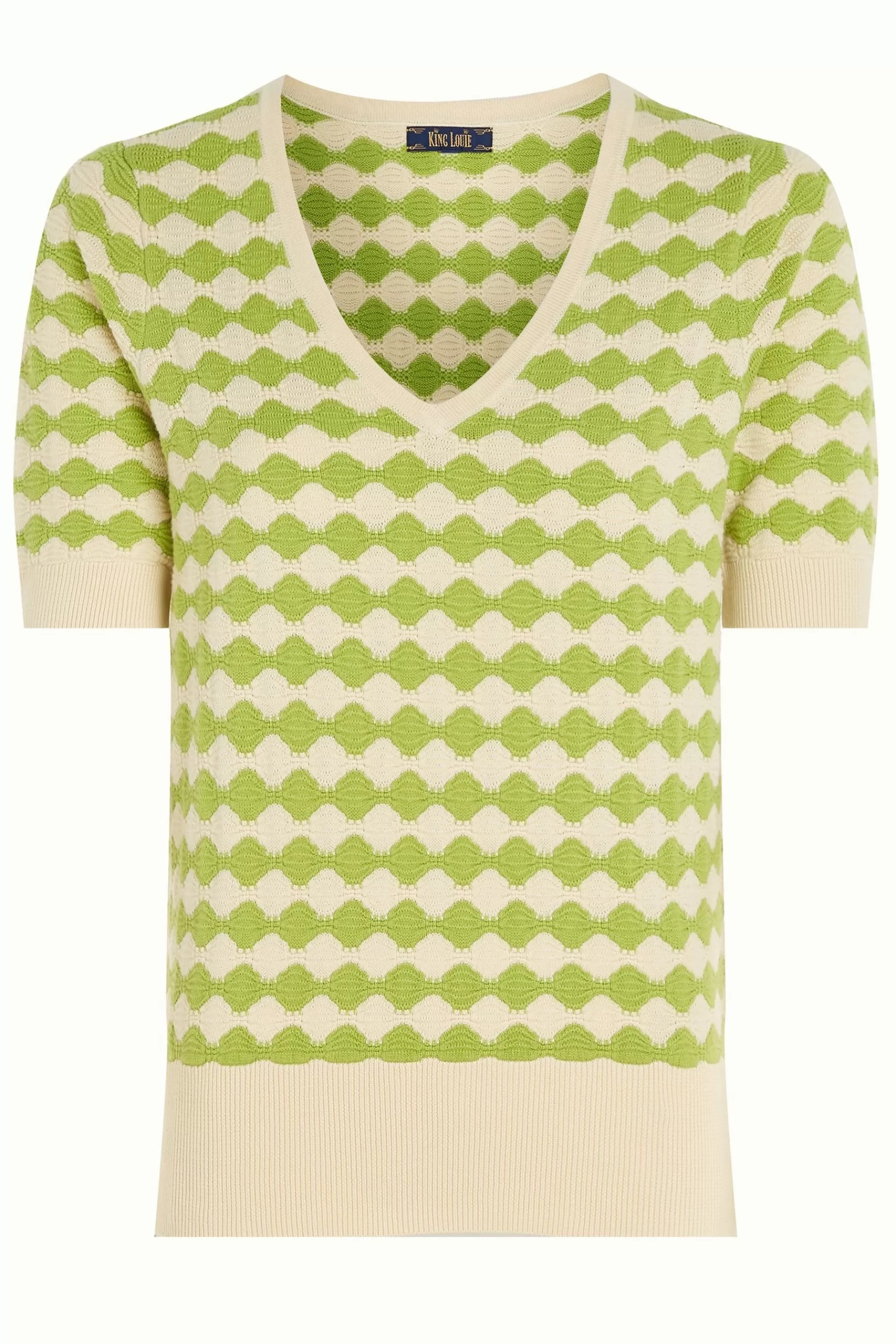 Blouse Moderne Agnes V à Décolleté Arrondi - Collection King Louie pour Femmes Élégantes et Confortables