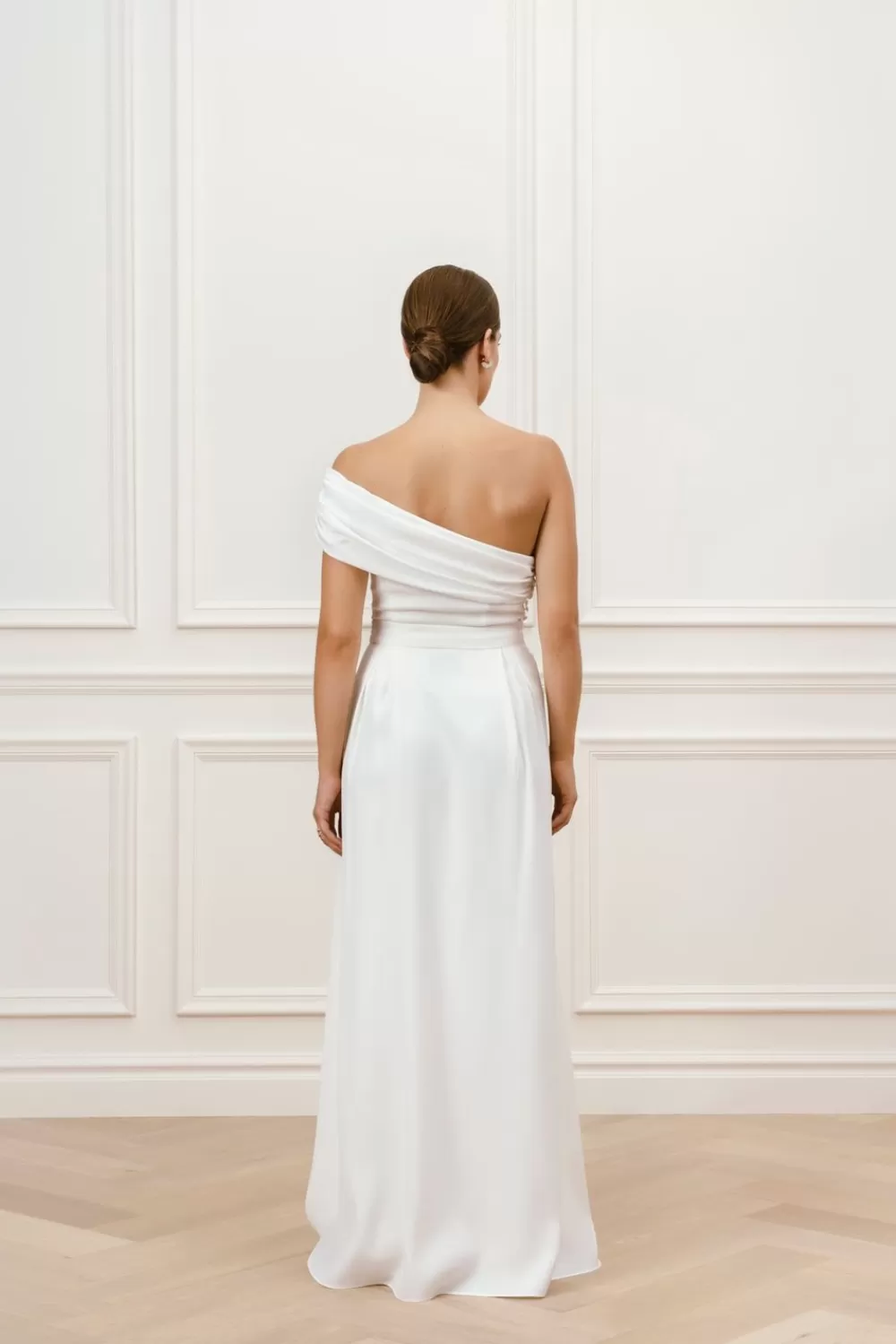 Malina Alba - Jupe Longue Élégante en Tissu Souple, Ton Ivoire - Nouvelle Collection Printemps