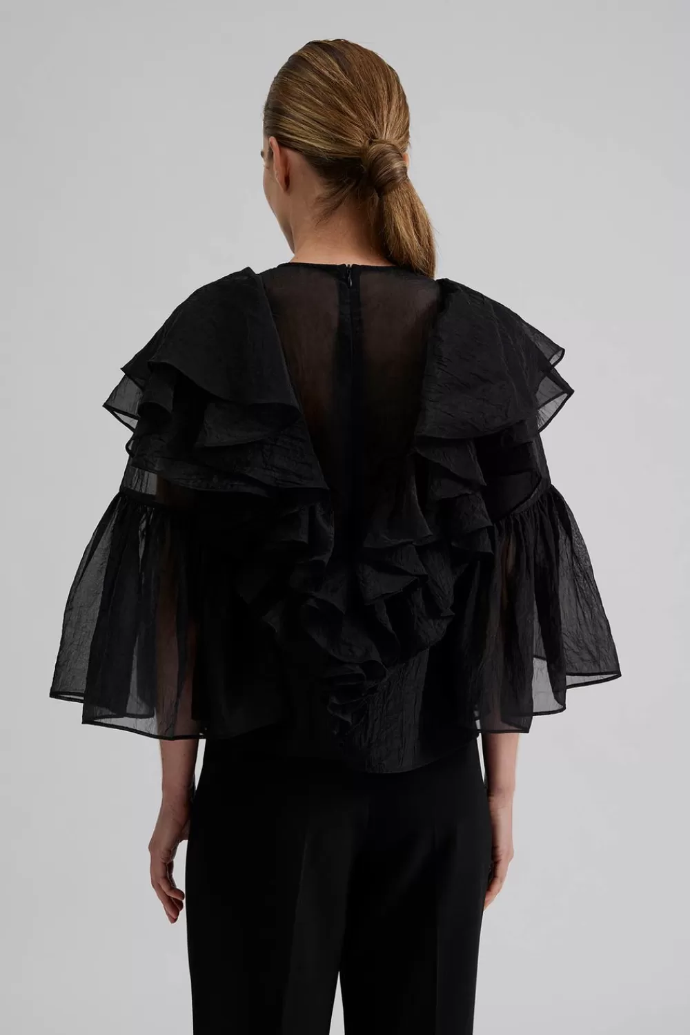 Malina Alexia - Chemisier Femme Noir Classique | Élégance Intemporelle - Nouvelle Tendance Automne 2023