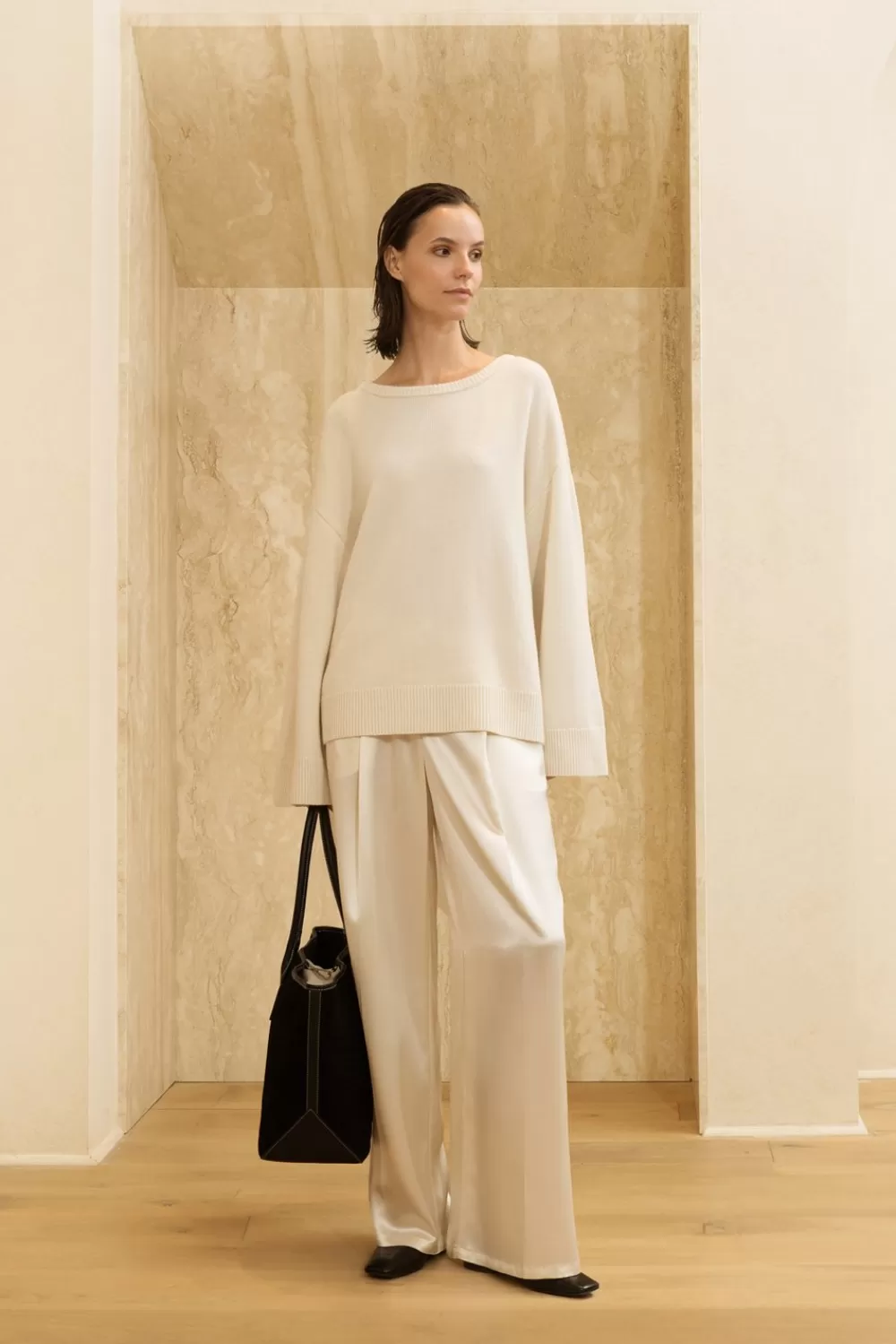 Malina-Anouk-Yve - Pull Hiver Élégant en Laine Blanche - Achat Sécurisé en Ligne