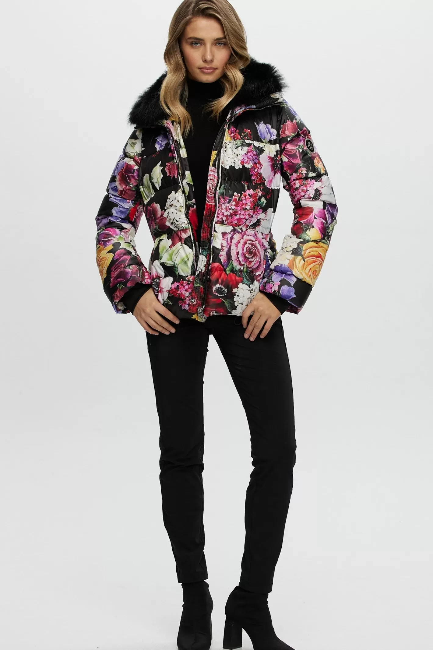 Manteau d'Hiver GORSKI Montréal - Veste Après-Ski Femme avec Col en Agneau Toscan Amovible - Style Urbain Élégant pour Sports de Neige