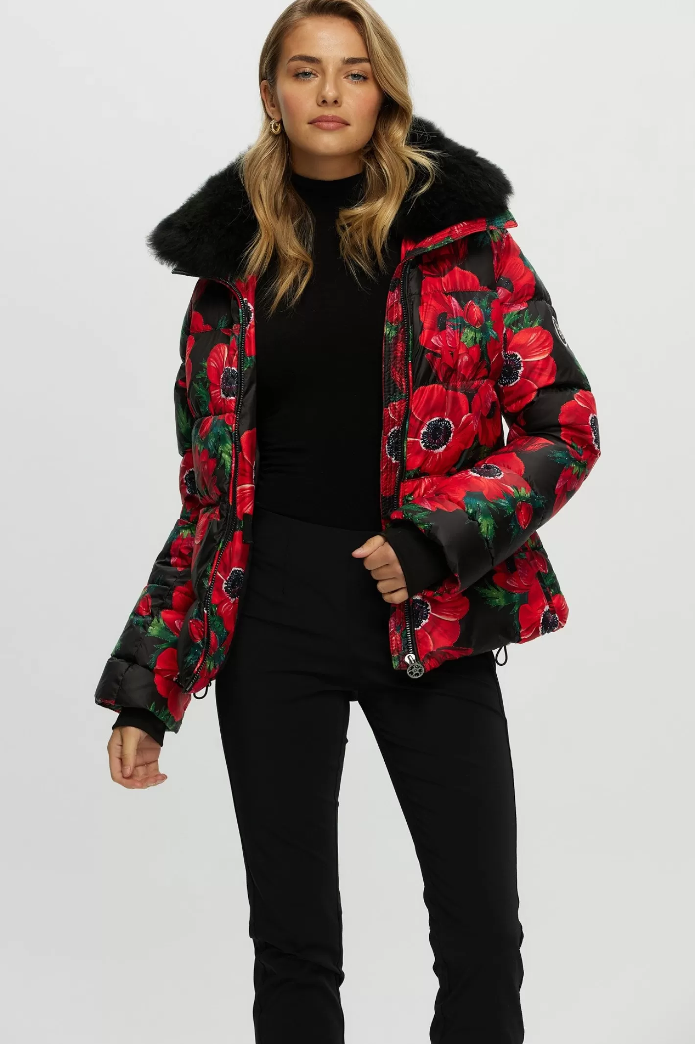 Veste femme chic GORSKI Montréal - Col en agneau toscan amovible pour vos sorties montagne