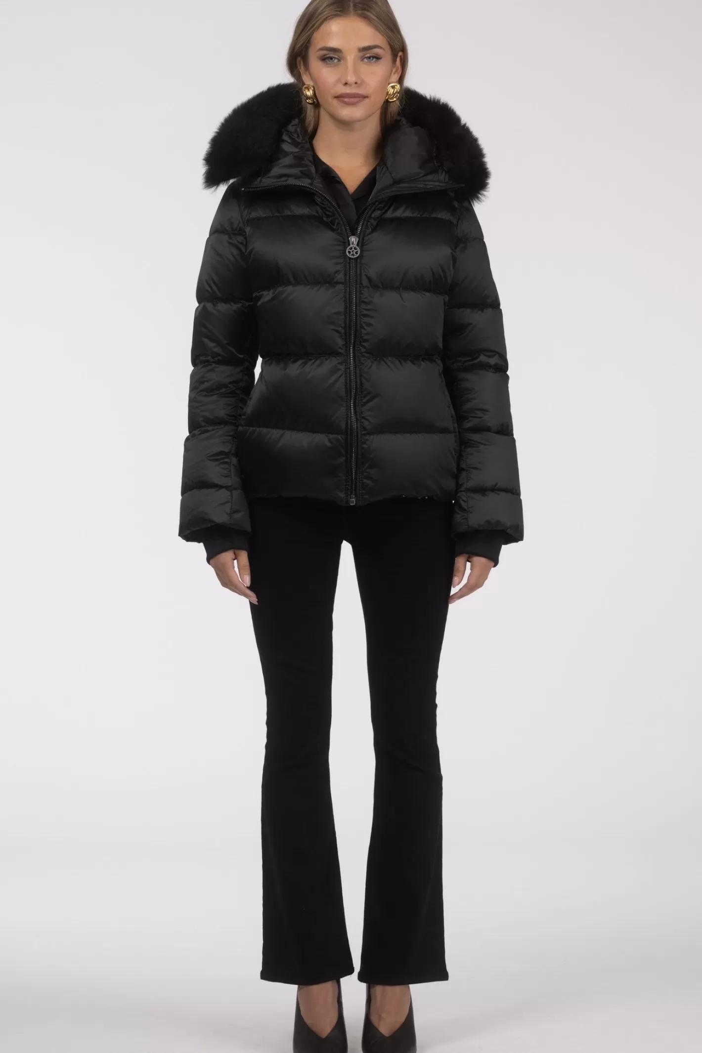 GORSKI Manteau Femme Après-Ski Montréal - Capuche Amovible en Doudoune d'agneau Toscan - Confort Polaire - Collection Exclusive