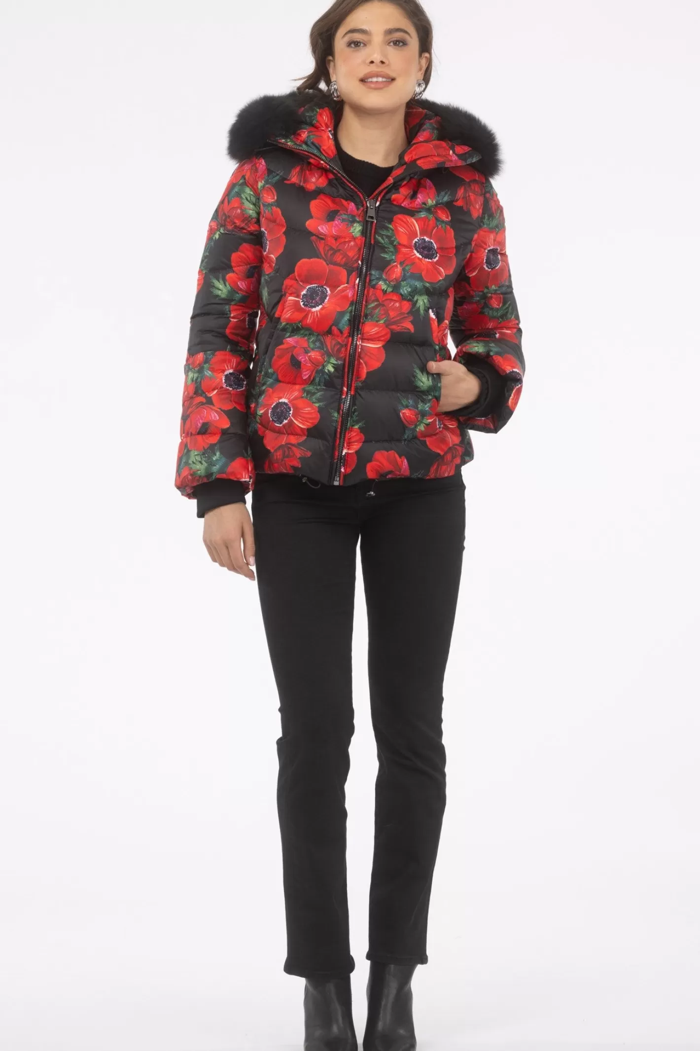 Veste Après-Ski Montréal Femme GORSKI - Capuche Détachable en Agneau Shearling Toscana - Élégance Hivernale Confortable