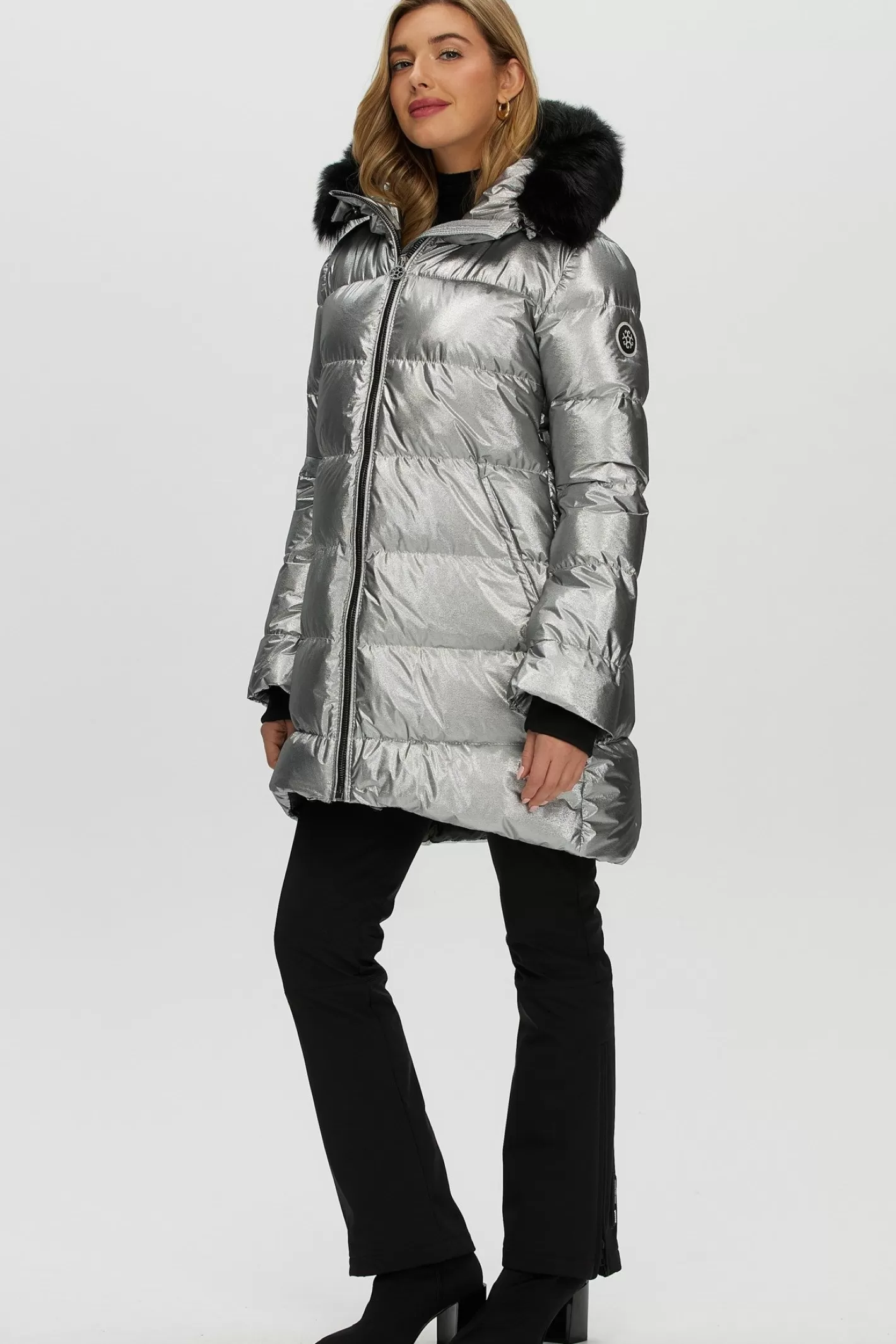 Veste d'hiver Montréal Après-Ski GORSKI - Capuche amovible en agneau shearling toscan pour femme