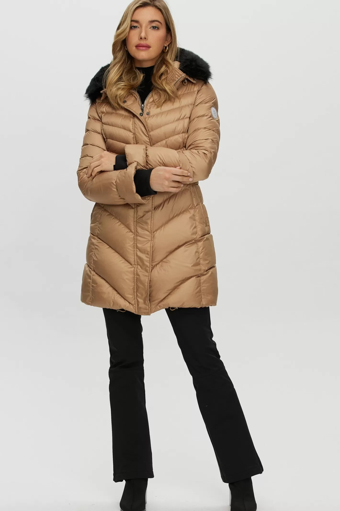 Doudoune Polaire GORSKI Édition Montréal - Capuche Amovible en Agneau Mouton Toscan - Confort Hivernal pour Femme
