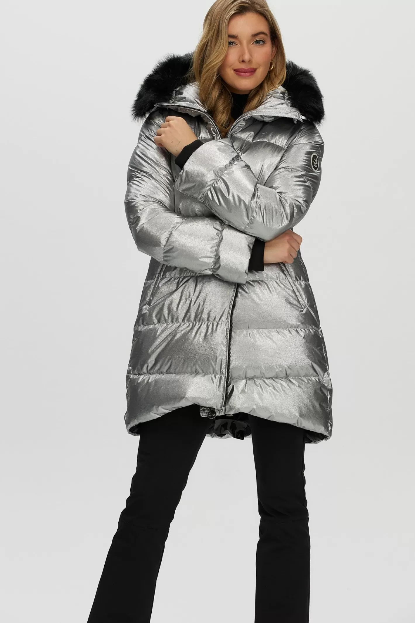 Veste d'hiver Montréal Après-Ski GORSKI - Capuche amovible en agneau shearling toscan pour femme