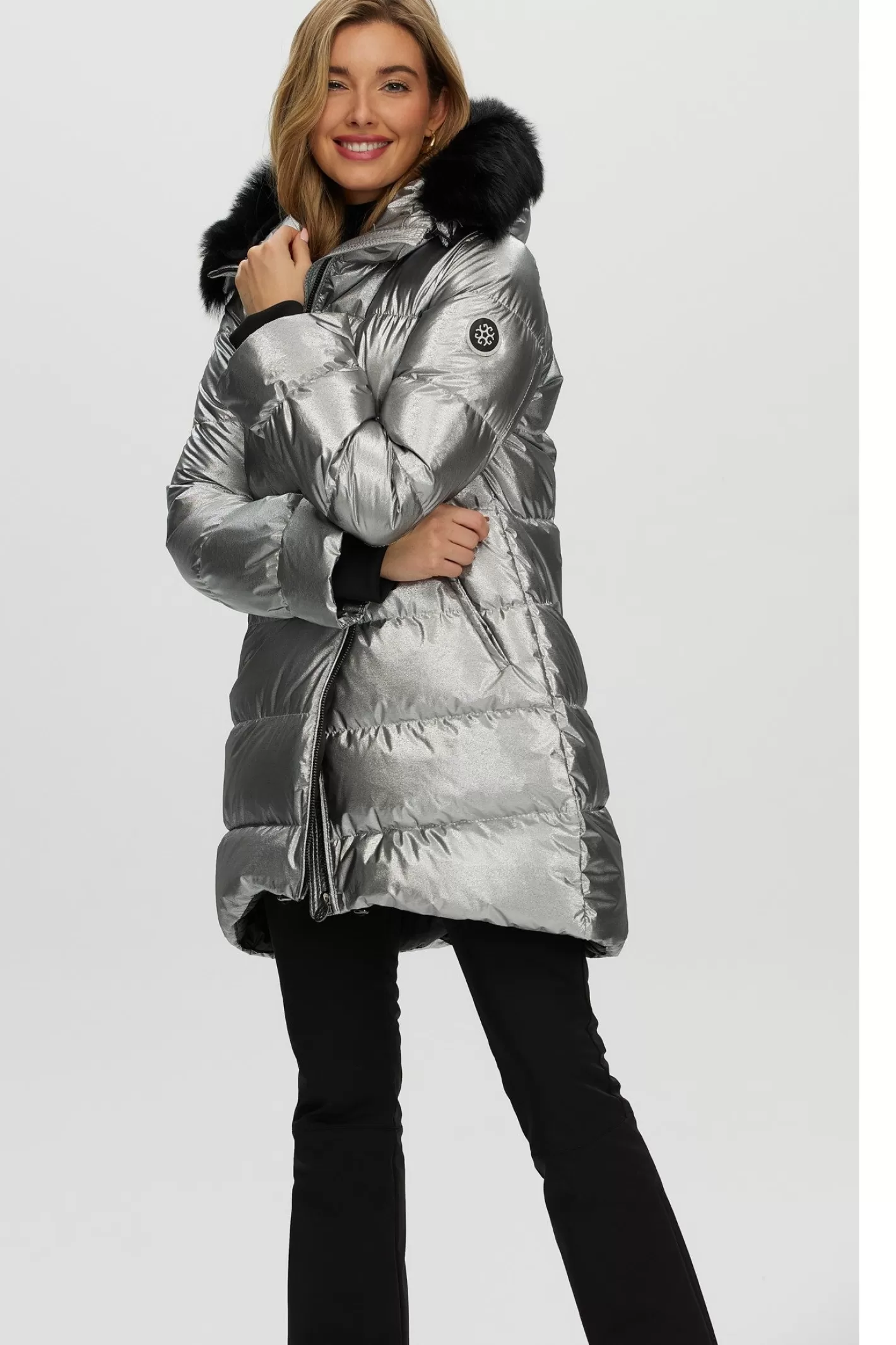Veste d'hiver Montréal Après-Ski GORSKI - Capuche amovible en agneau shearling toscan pour femme