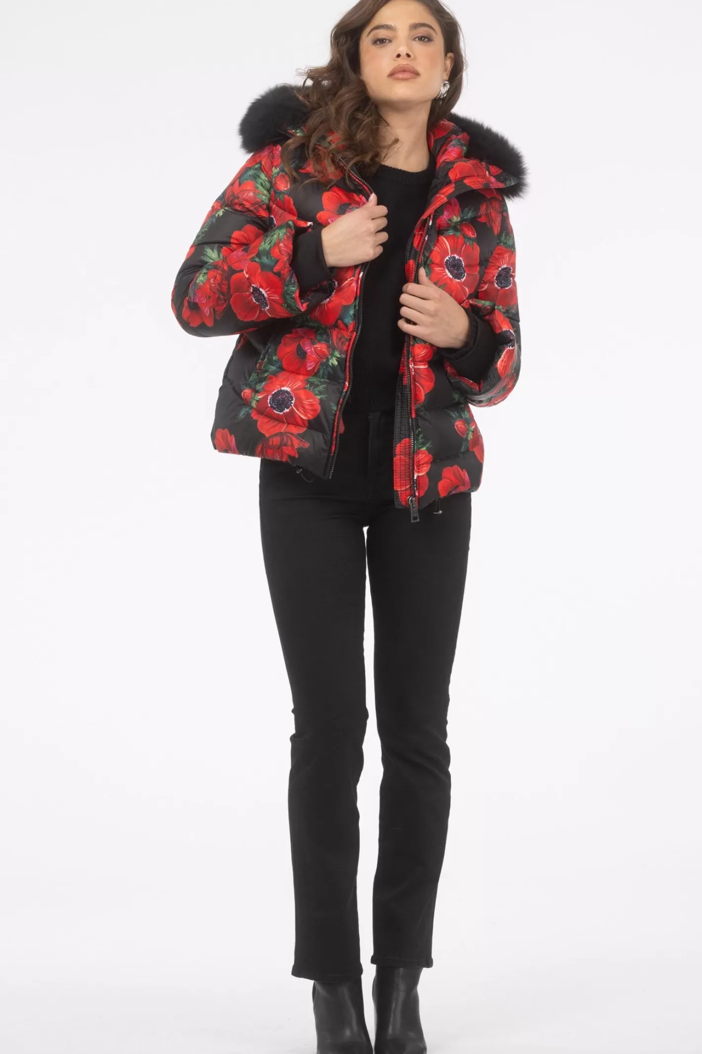 Veste Après-Ski Montréal Femme GORSKI - Capuche Détachable en Agneau Shearling Toscana - Élégance Hivernale Confortable