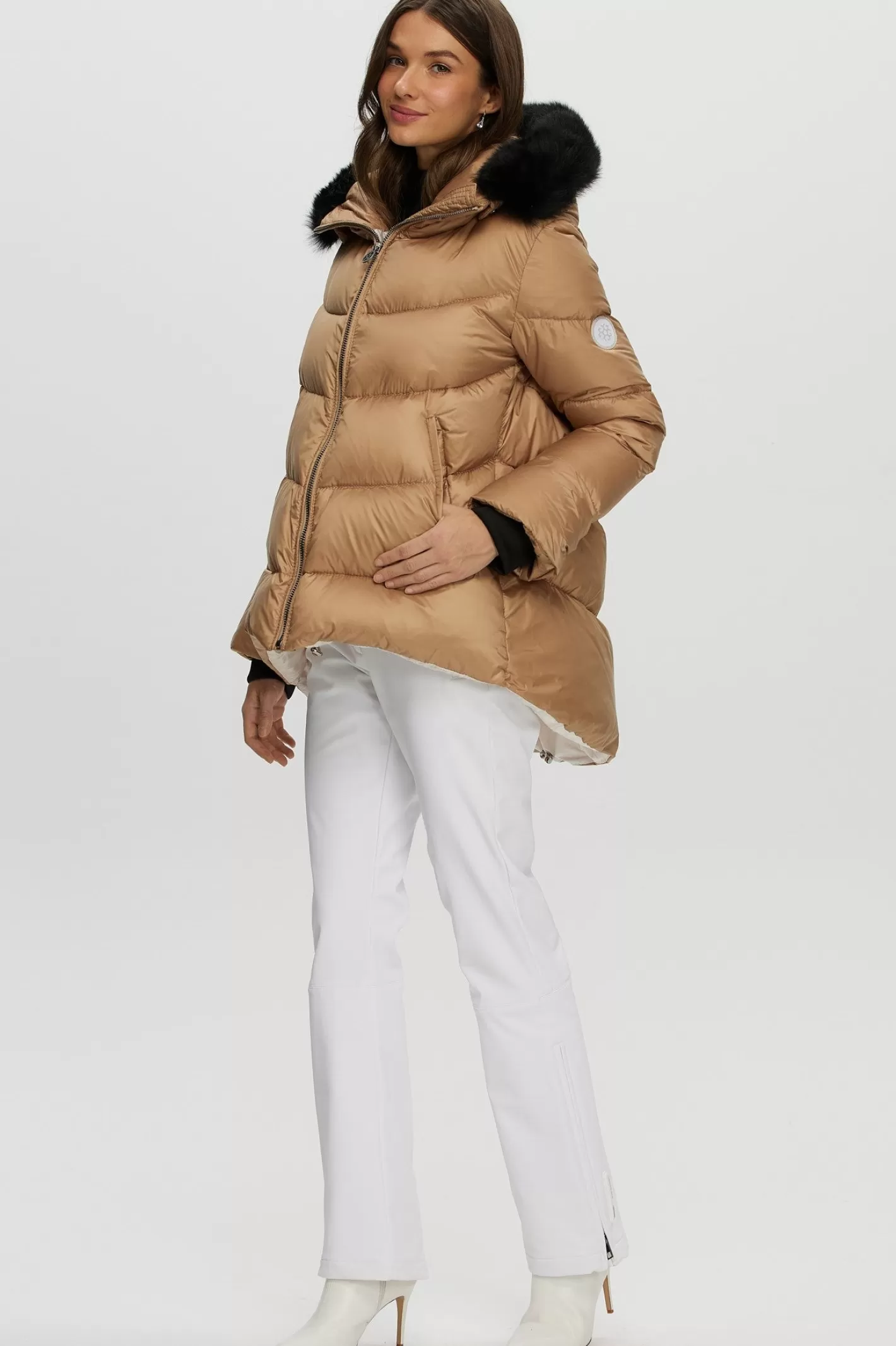Veste polyvalente Gor-Ski Montréal - Édition limitée avec capuche amovible en agneau shearling toscan - Confort premium pour femme
