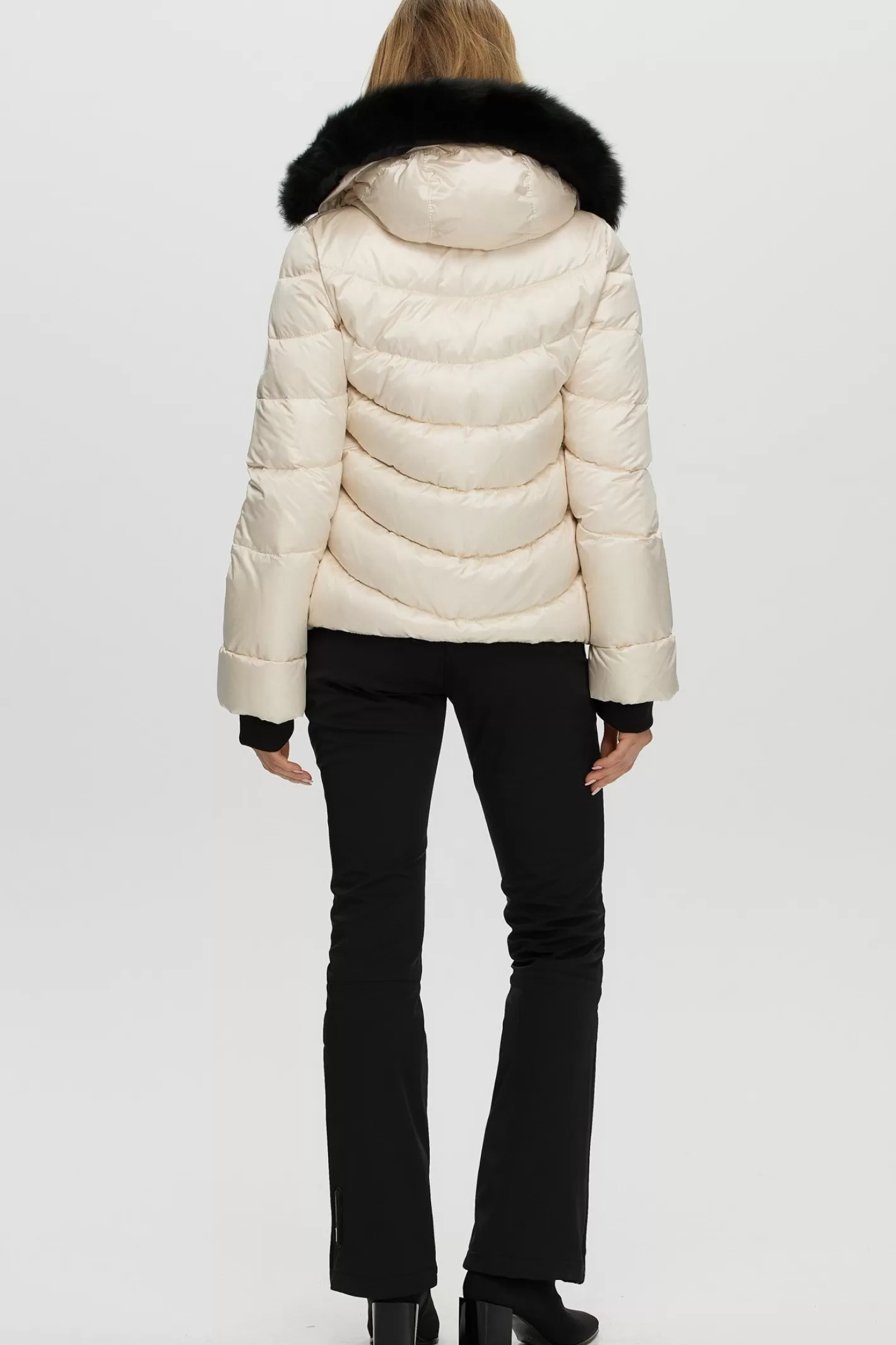 Veste hybride Après-Ski Montréal - Capuche amovible en agneau toscan - Confort premium pour sportives urbaines - Collection GORSKI femme

（：，，，，）