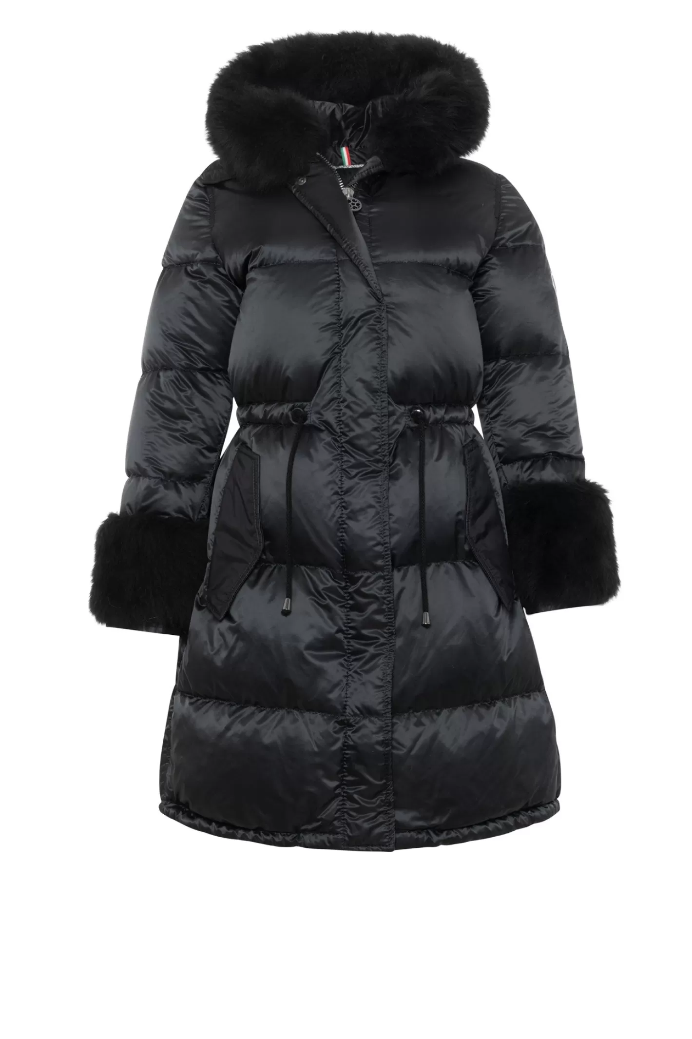 Veste de ski urbain Montréal – Marque GORSKI – Capuche amovible et parements doublés en agneau toscan – Style chaud et élégant pour vos sorties hivernales