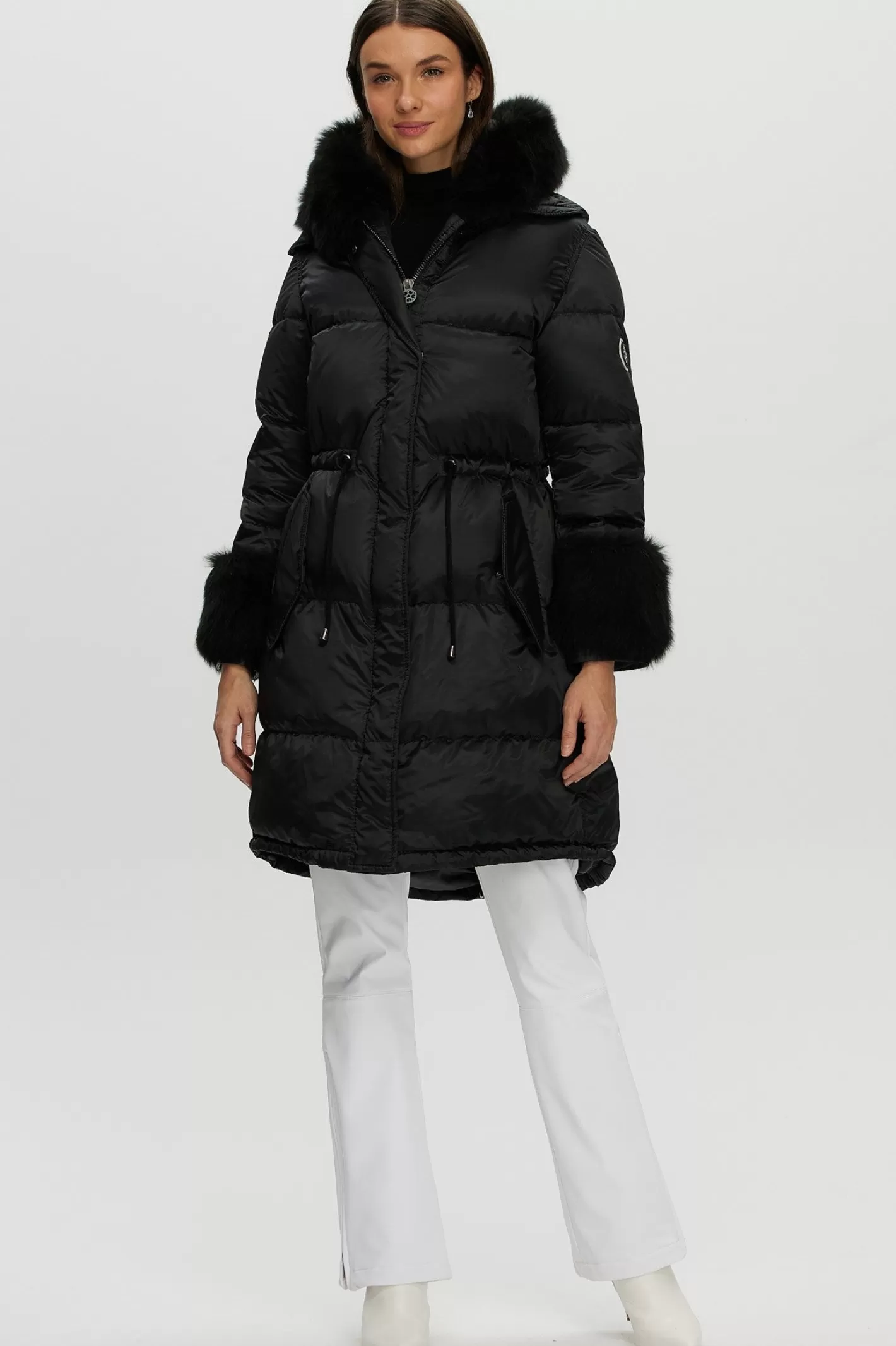 Veste de ski urbain Montréal – Marque GORSKI – Capuche amovible et parements doublés en agneau toscan – Style chaud et élégant pour vos sorties hivernales