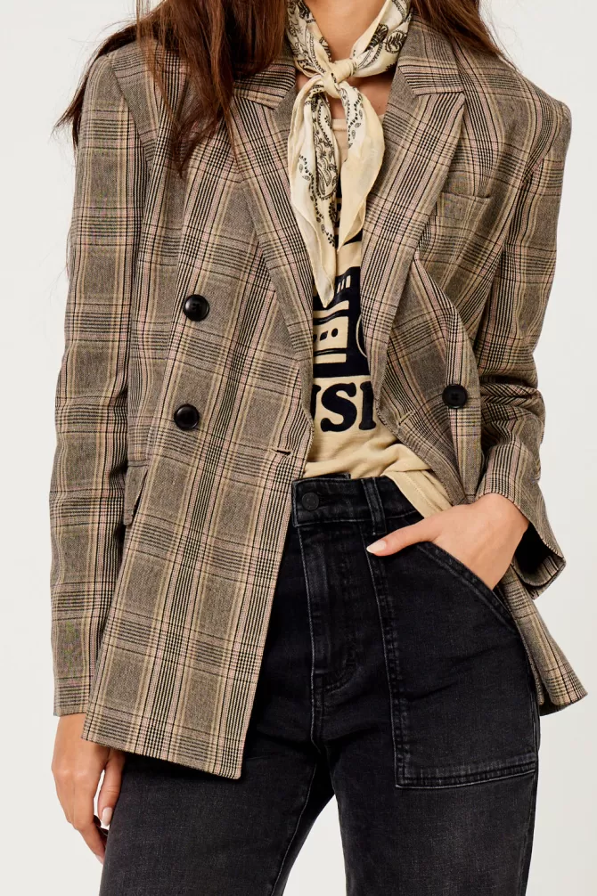 Veste décontractée en jean virgile - Blazer City 454 couleur crème