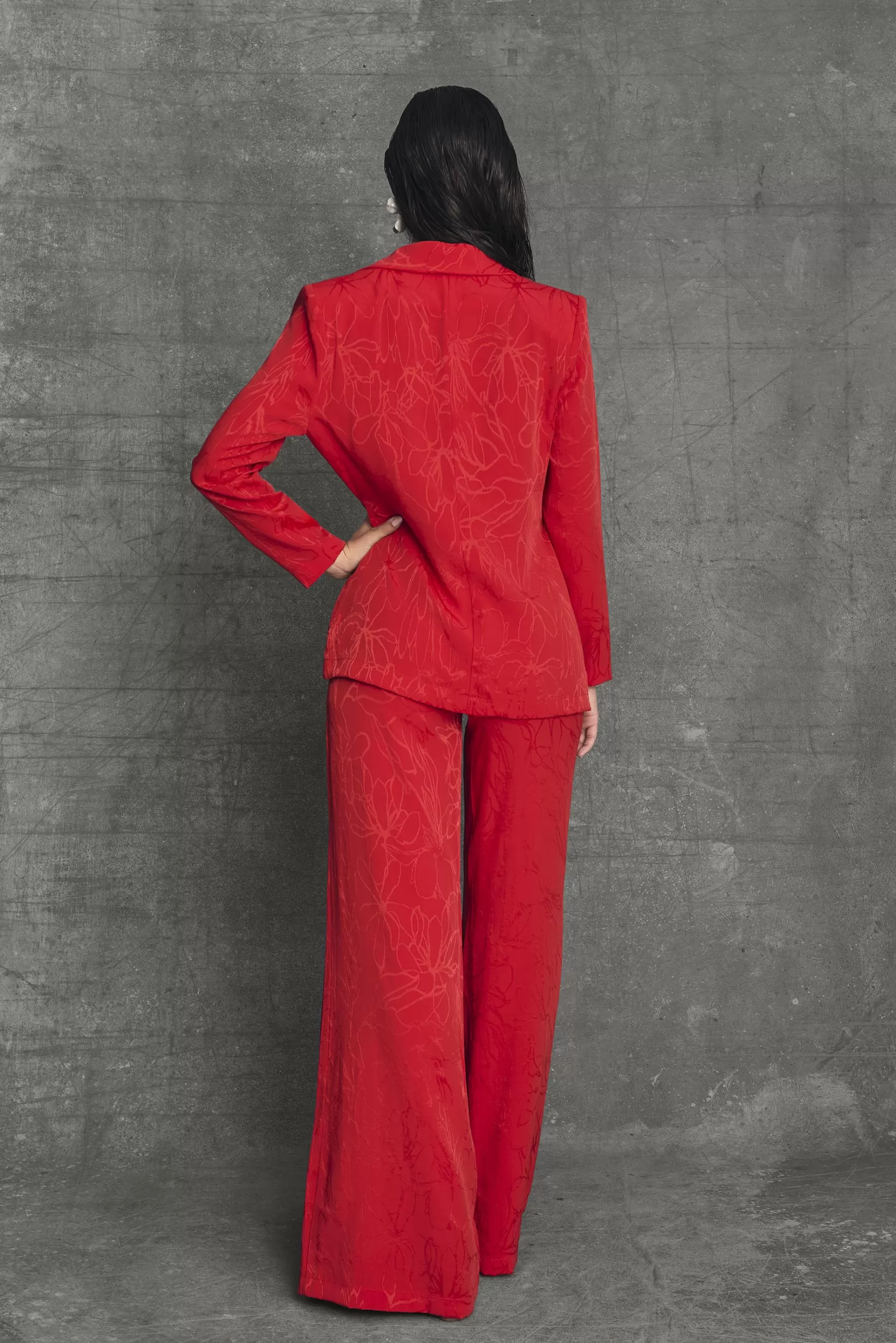 Miphai Blazer ajusté Brighton - Rouge vif à la coupe fluide, idéal pour un look sophistiqué