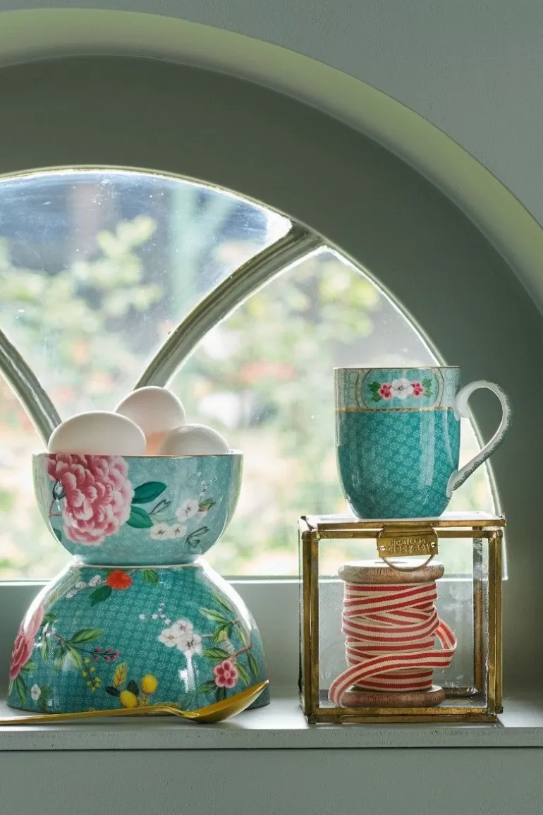 ✨ Bol à Compotes Décoré d'Oiseaux Timides - 12 cm Bleu Saphir - Style Bohème Chic par Pip Studio