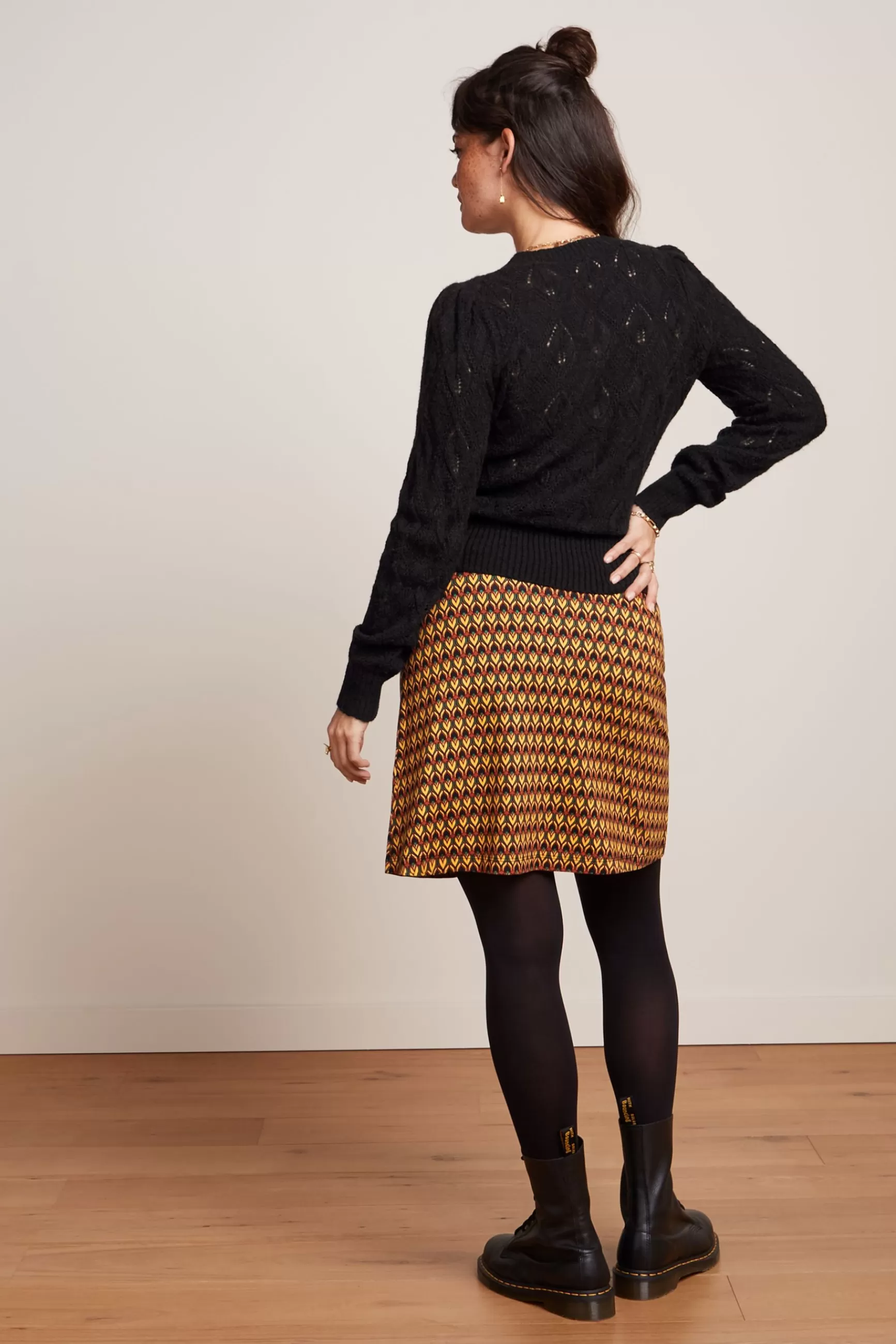 Jupe Femme Courte Chic à Motif Borda - Style Rétro King Louie pour Look Dandy Printemps-Été