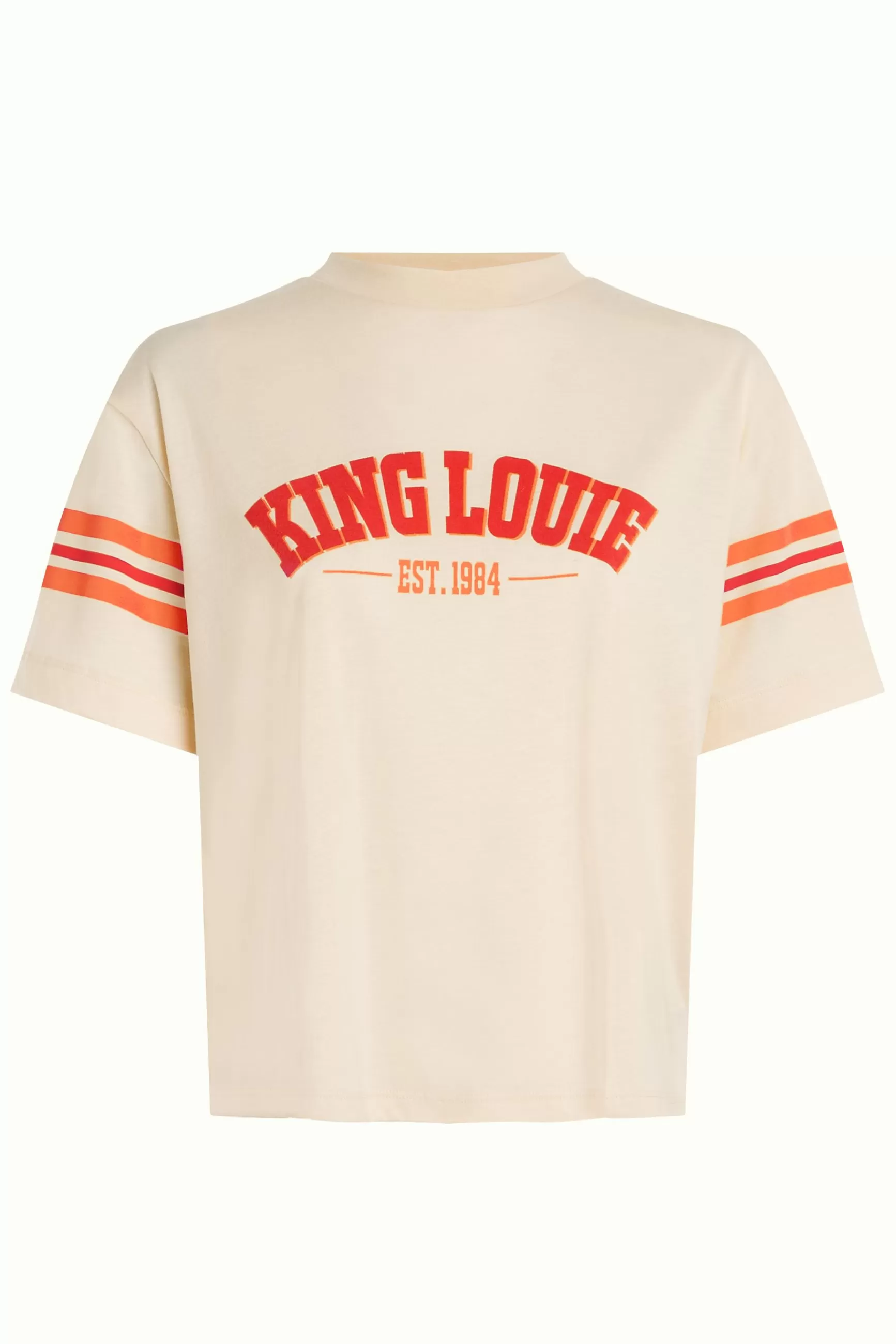 T-shirt décontracté King Louie - Coupe oversize féminine avec col rond
