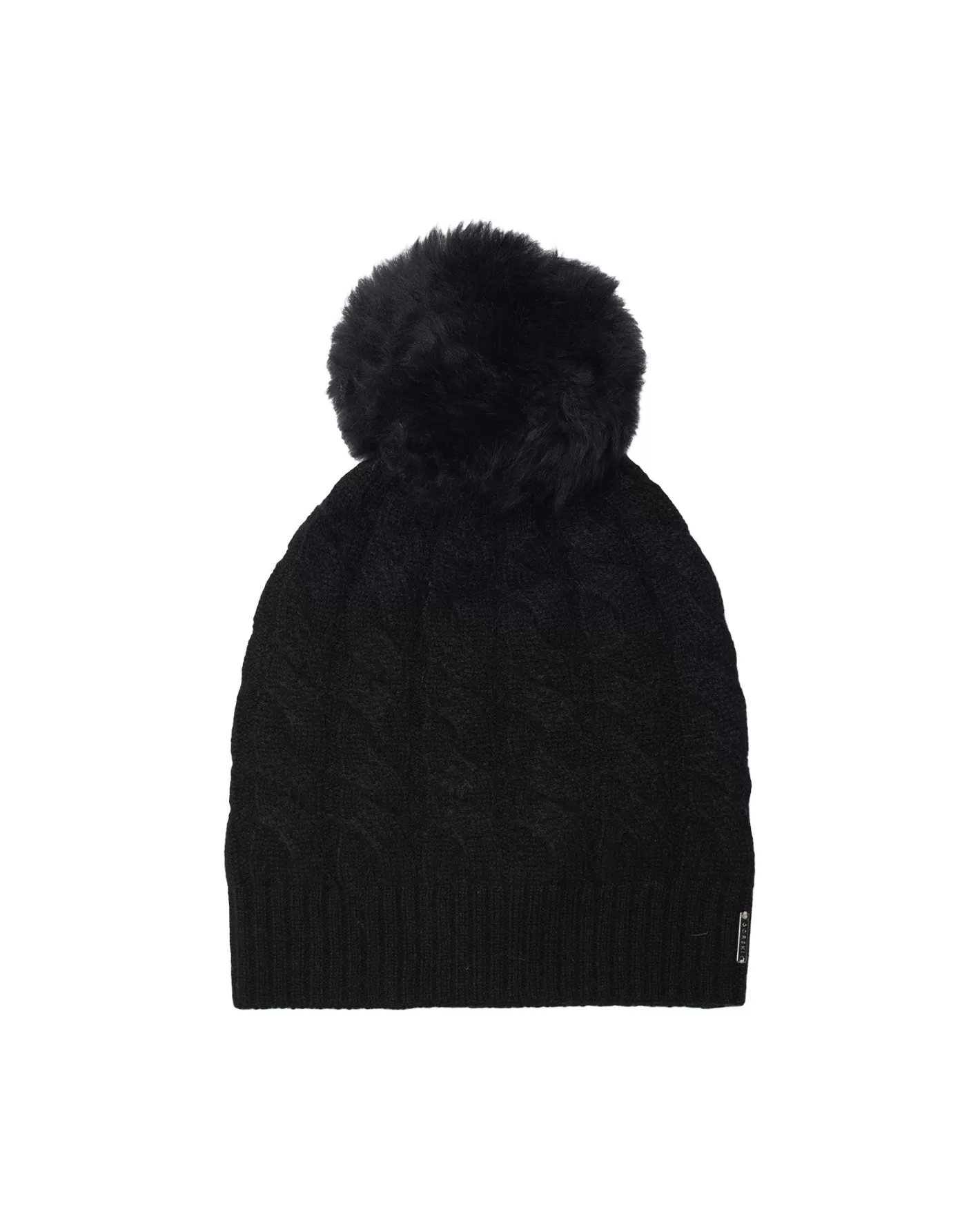 Bonnet Femme Élégant GORSKI Montréal en Cachemire Sélection - Tricot Câblé avec Pompon Doux en Laine d'Agneau Toscan