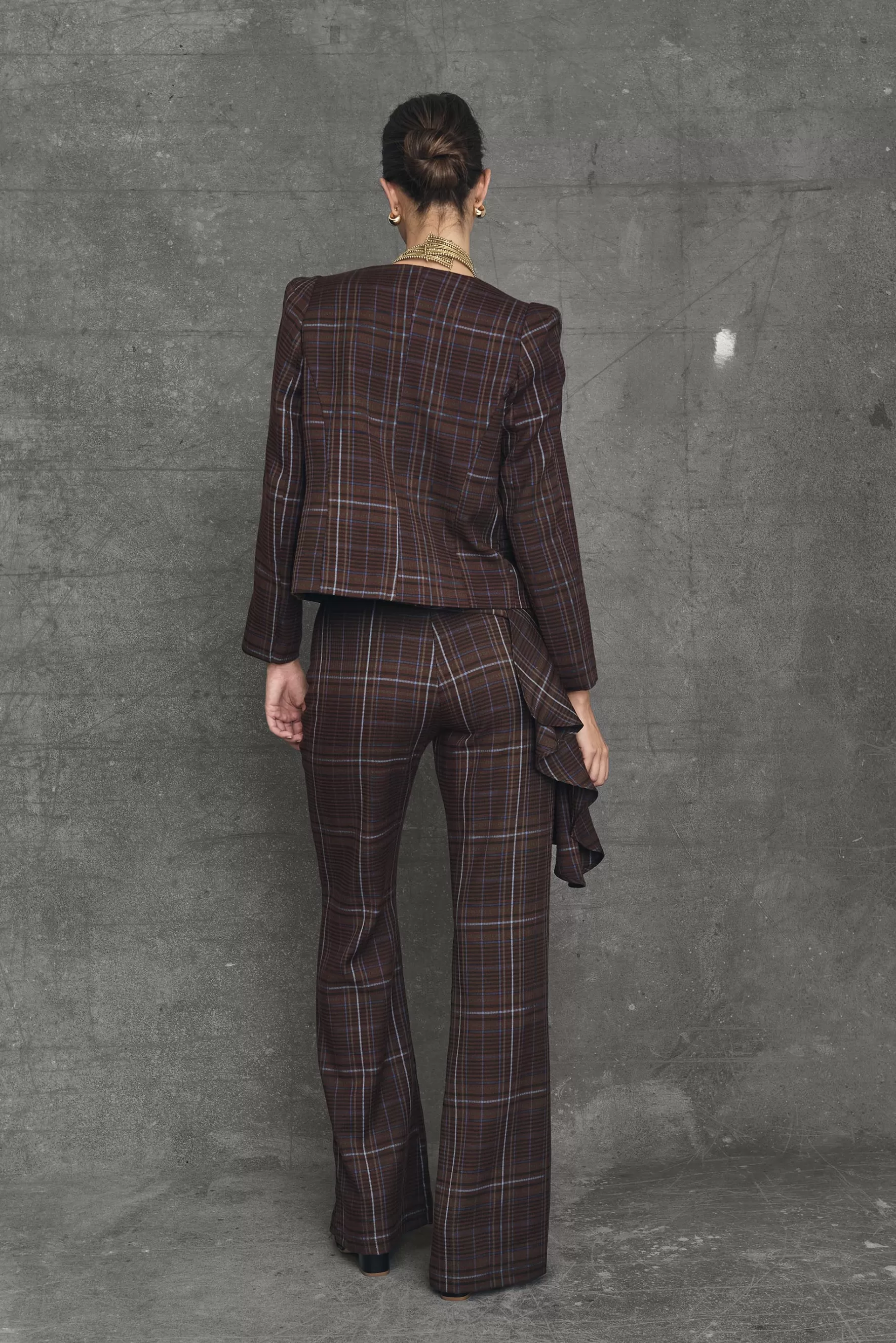 Miphai Veste Oxford en Tissu Résistant Marron - Design Élégant avec Poches Fonctionnelles