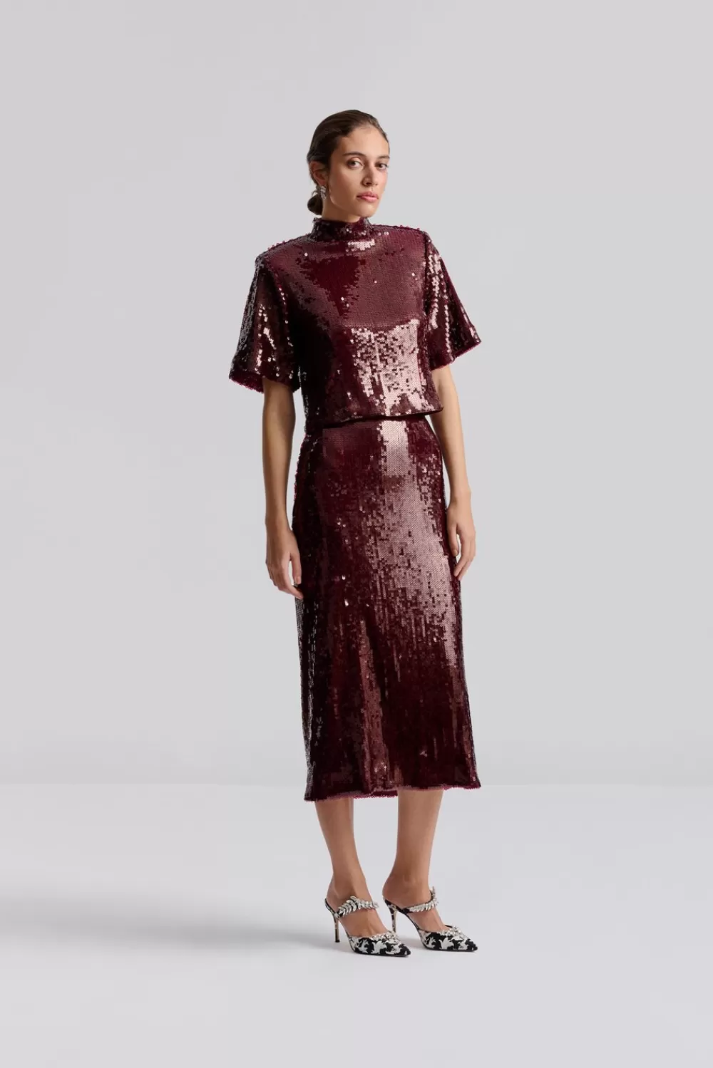 Malina Clarisse - Robe Longue Élégante Rouge Profond - Style Confortable à Prix Doux