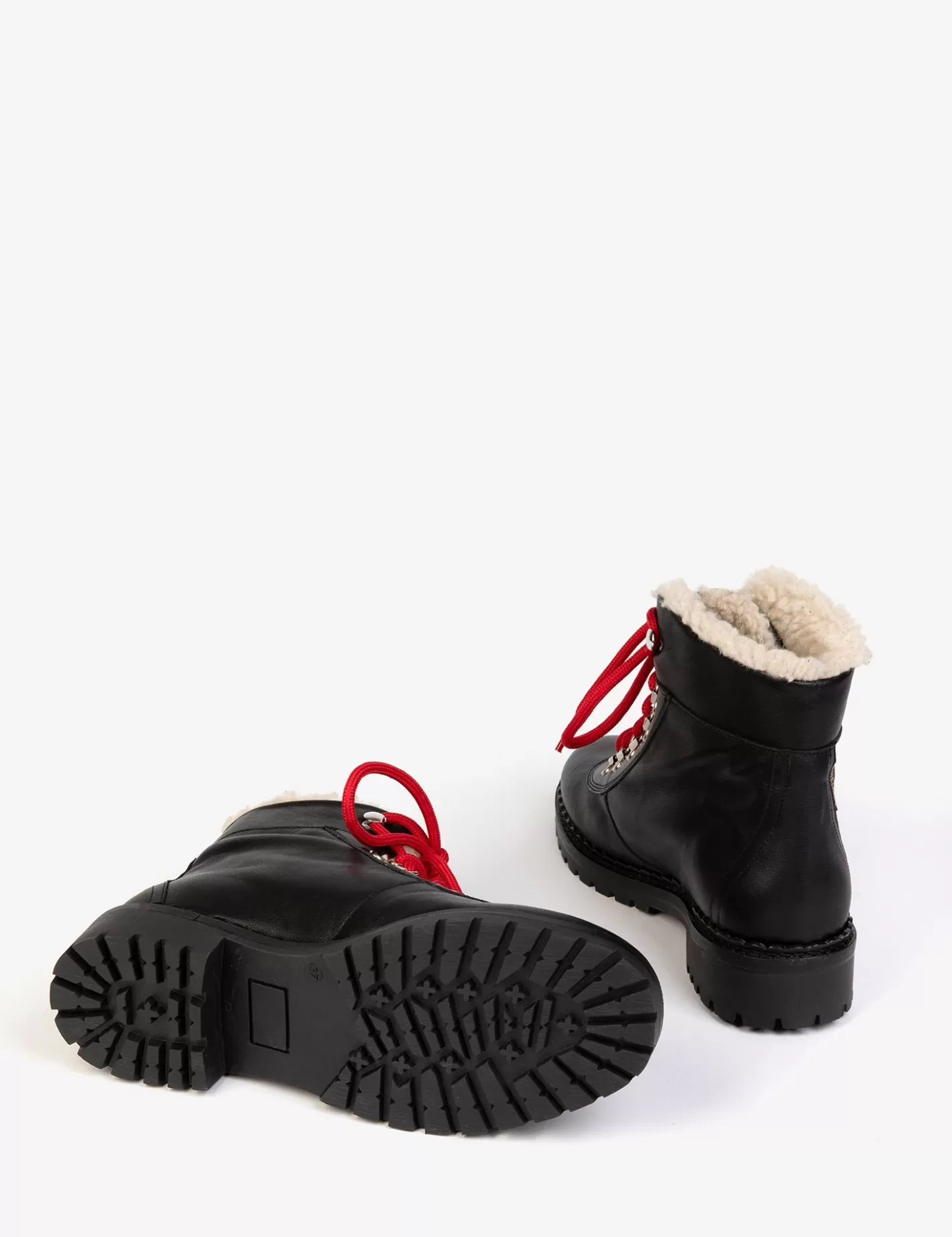 Bottes d'Hiver Cortina en Cuir Véritable – Doublure en Shearling Confortable avec Lacets Ajustables | Chaussures Montantes Isolées pour Temps Froid
