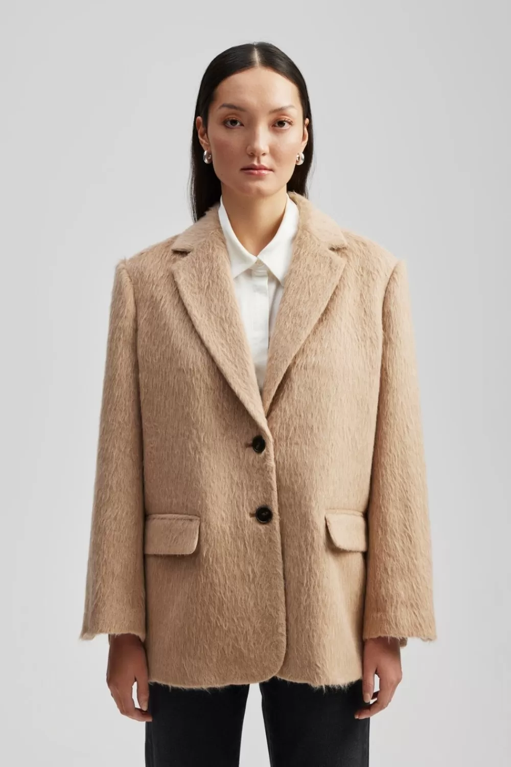 Veste décontractée printanière Malina Dakota - Nuance sable, doux coton stretch & élégance urbaine