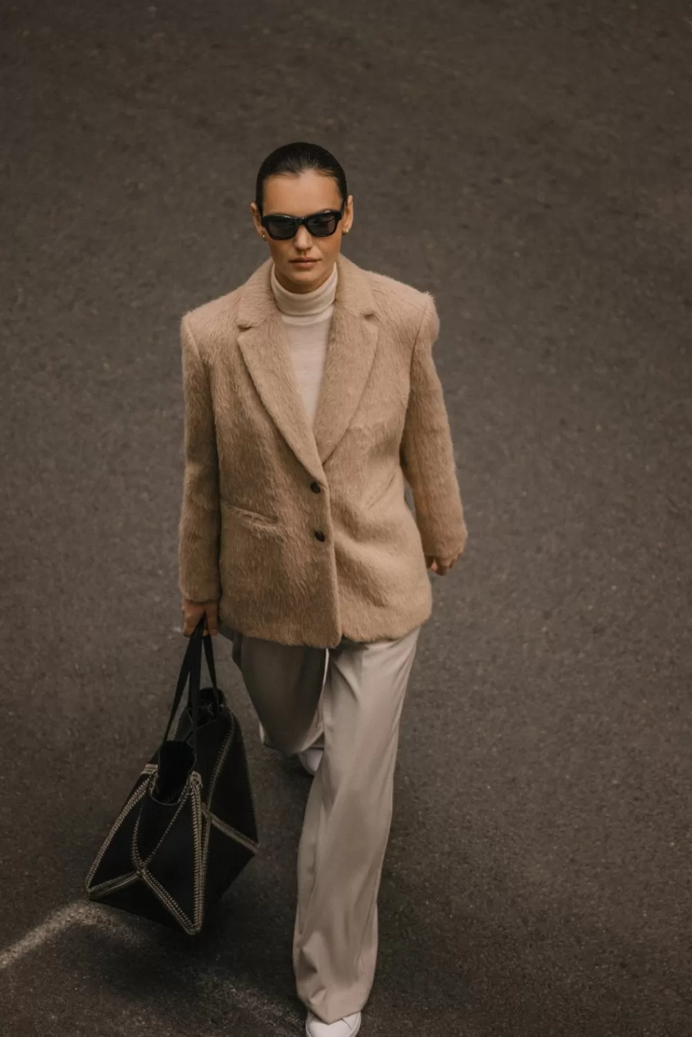 Veste décontractée printanière Malina Dakota - Nuance sable, doux coton stretch & élégance urbaine