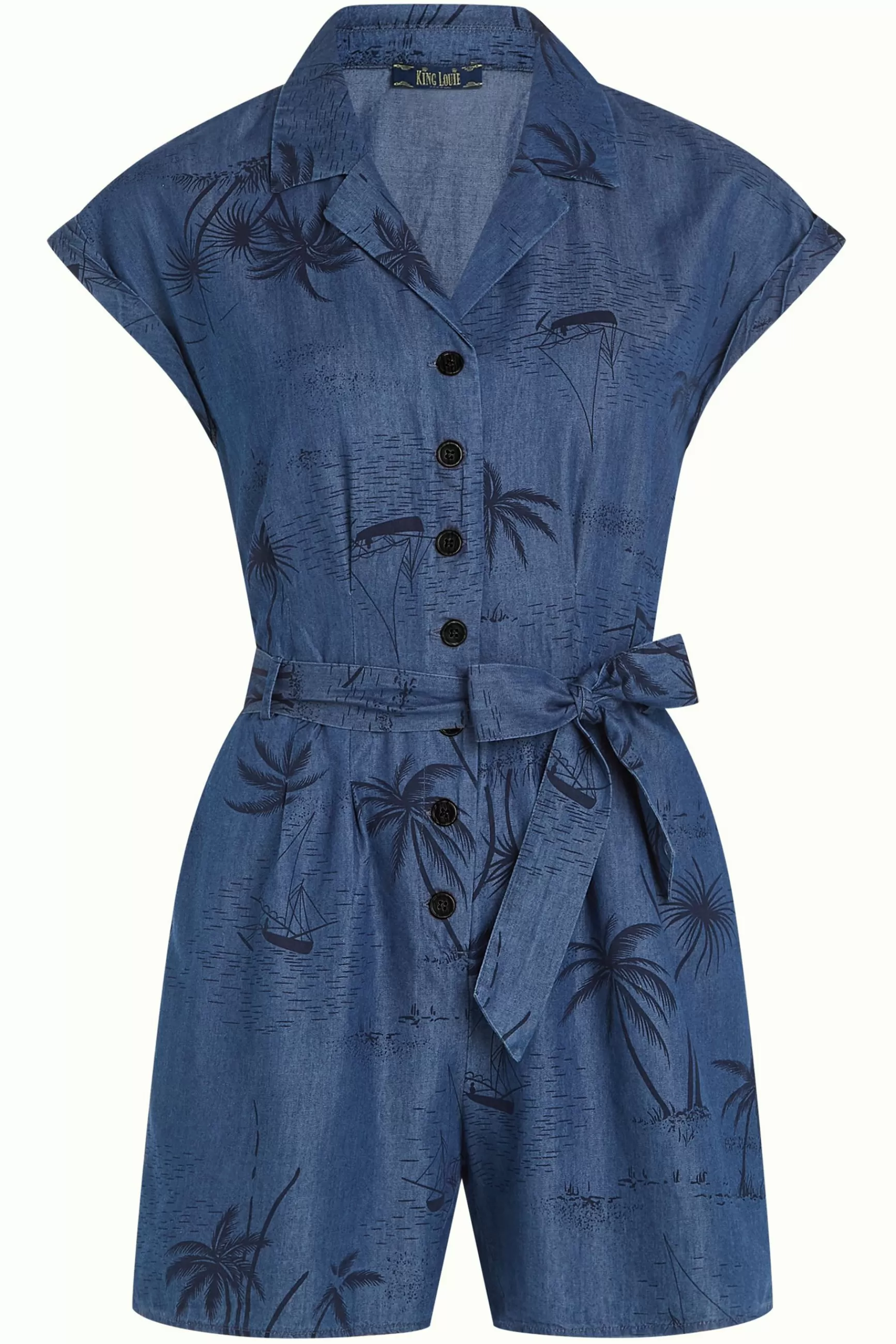 Combinaison estivale Darcy King Louie - Tenue d'été légère pour sorties quotidiennes - Coupe confortable avec motifs raffinés - Taille ajustable (Collection Dames)