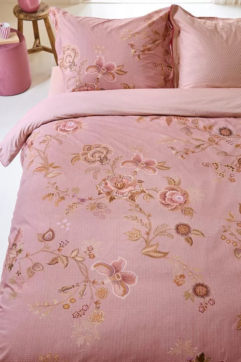 Pip Studio - Housse de couette Cece Fiore en coton imprimé floral, tonalités romantiques - Décoration de chambre raffinée