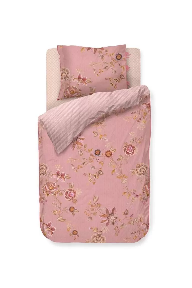 Pip Studio - Housse de couette Cece Fiore en coton imprimé floral, tonalités romantiques - Décoration de chambre raffinée