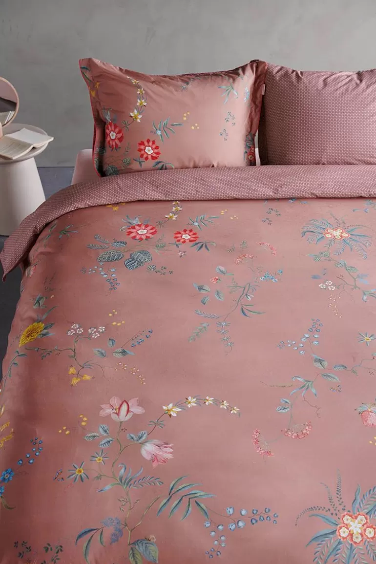 Housse de Couette Pip Studio - Grandeur Florale en Tonalités Rosées, Imprimé Botanique Élégant