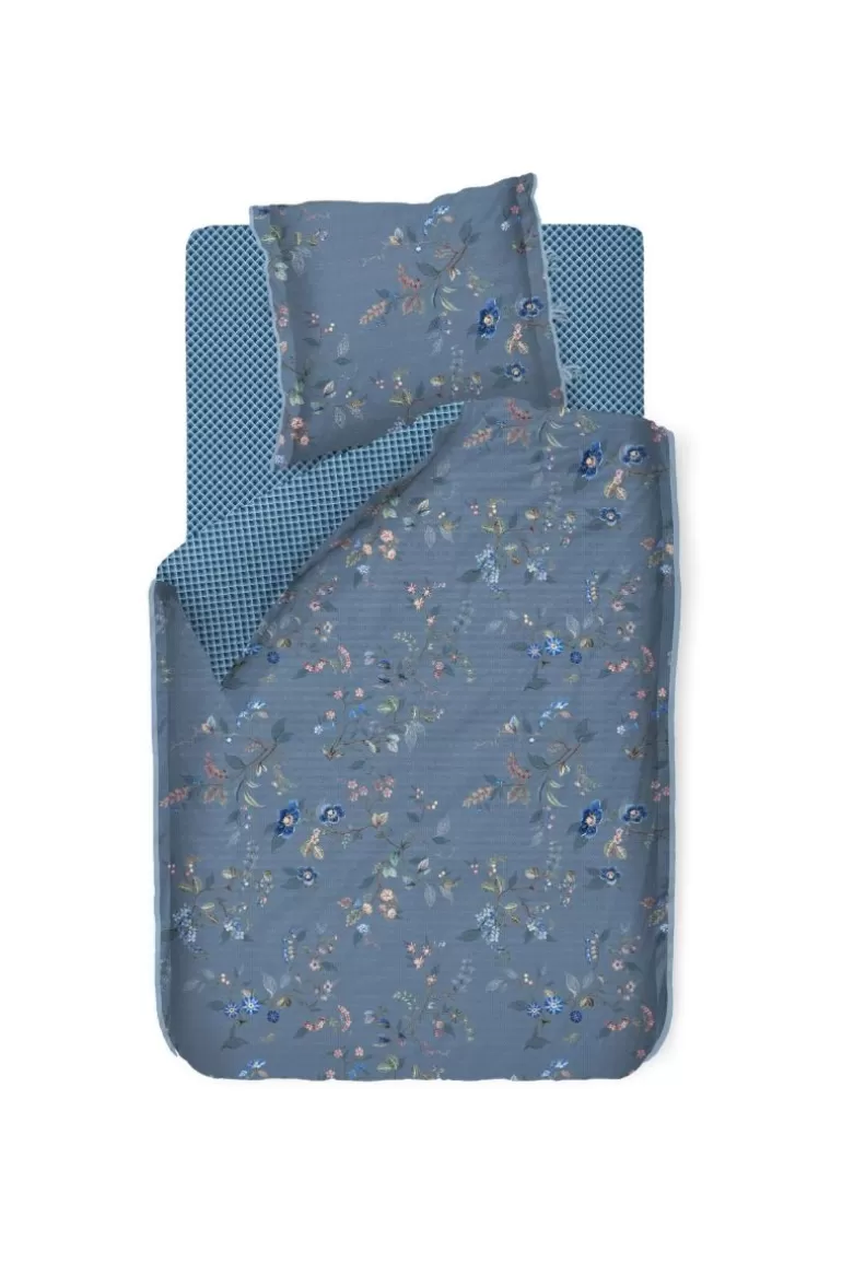 Housse de couette Pip Studio - Motif Fleur Kawai Bohème en Bleu - Soldes Flash Édition Limitée