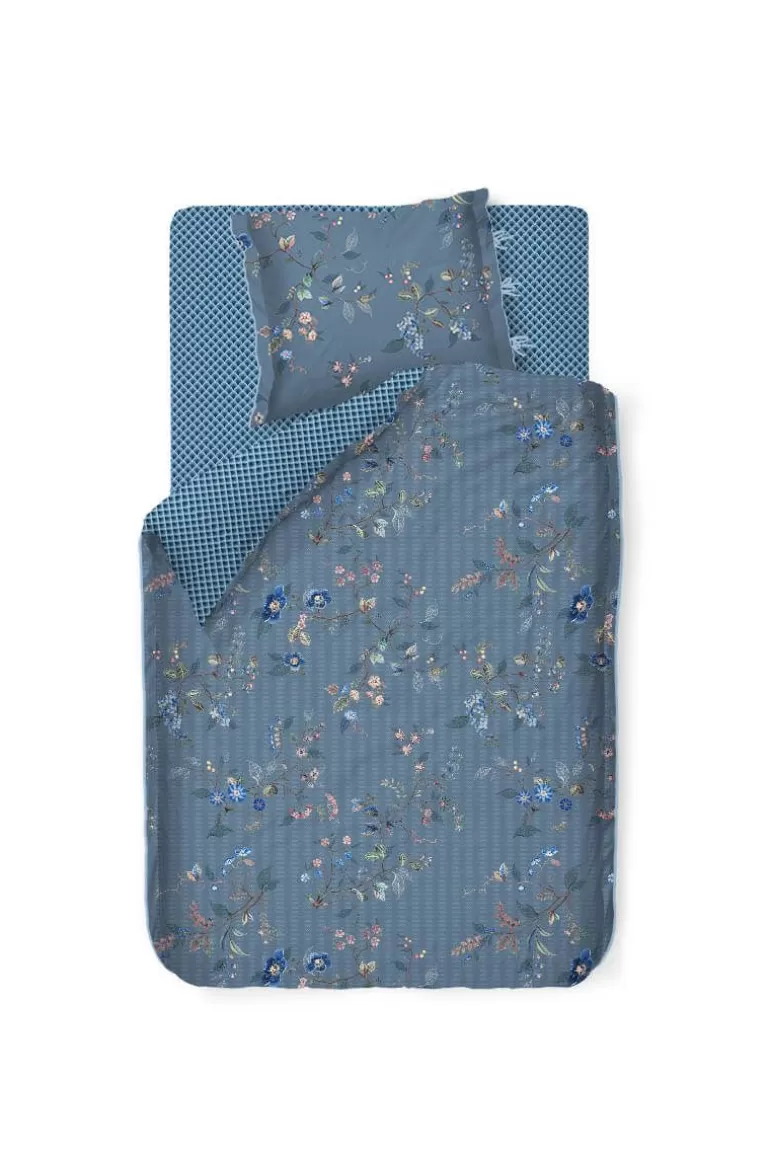 Housse de couette Pip Studio - Motif Fleur Kawai Bohème en Bleu - Soldes Flash Édition Limitée