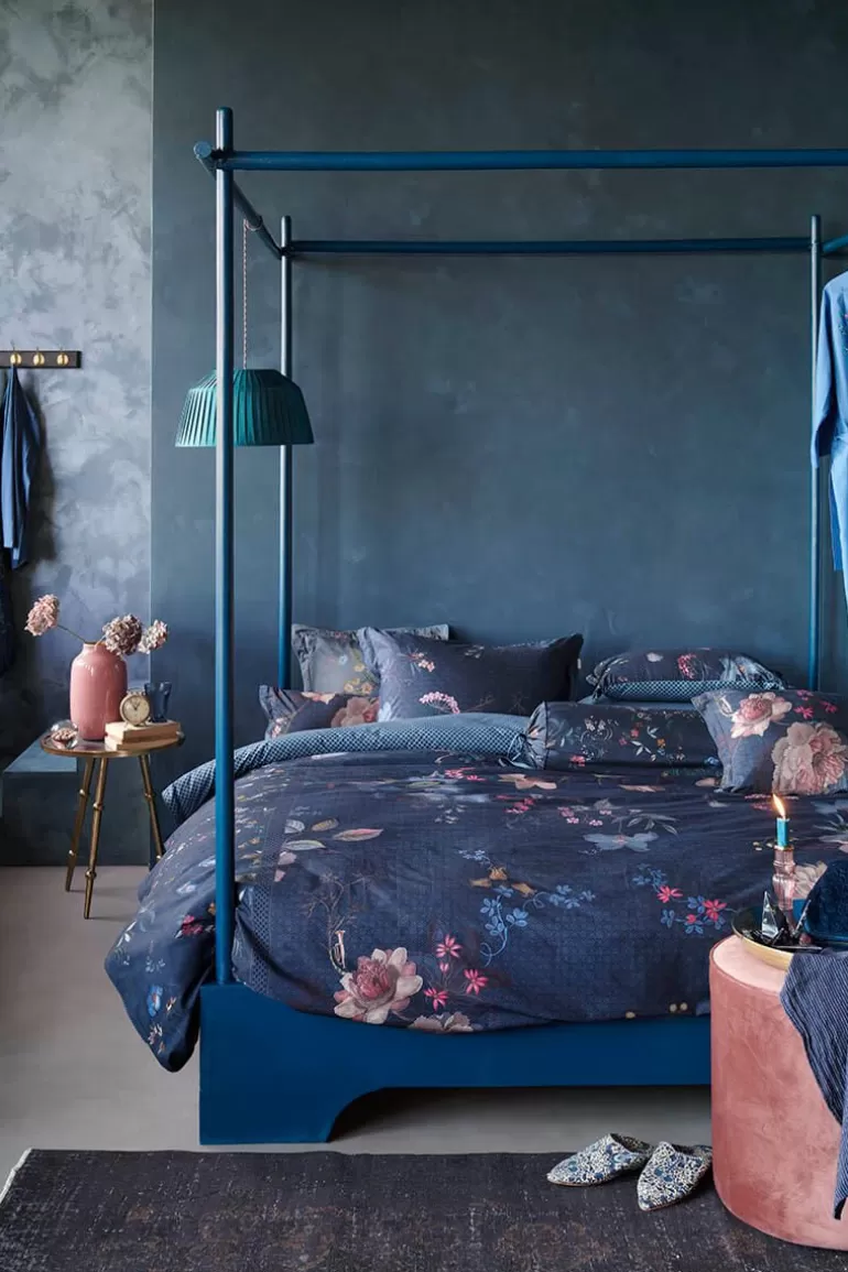 Pip Studio - Housse de Couette Élégante Tokyo Bouquet en Bleu Nuit, Design Floral Tendances