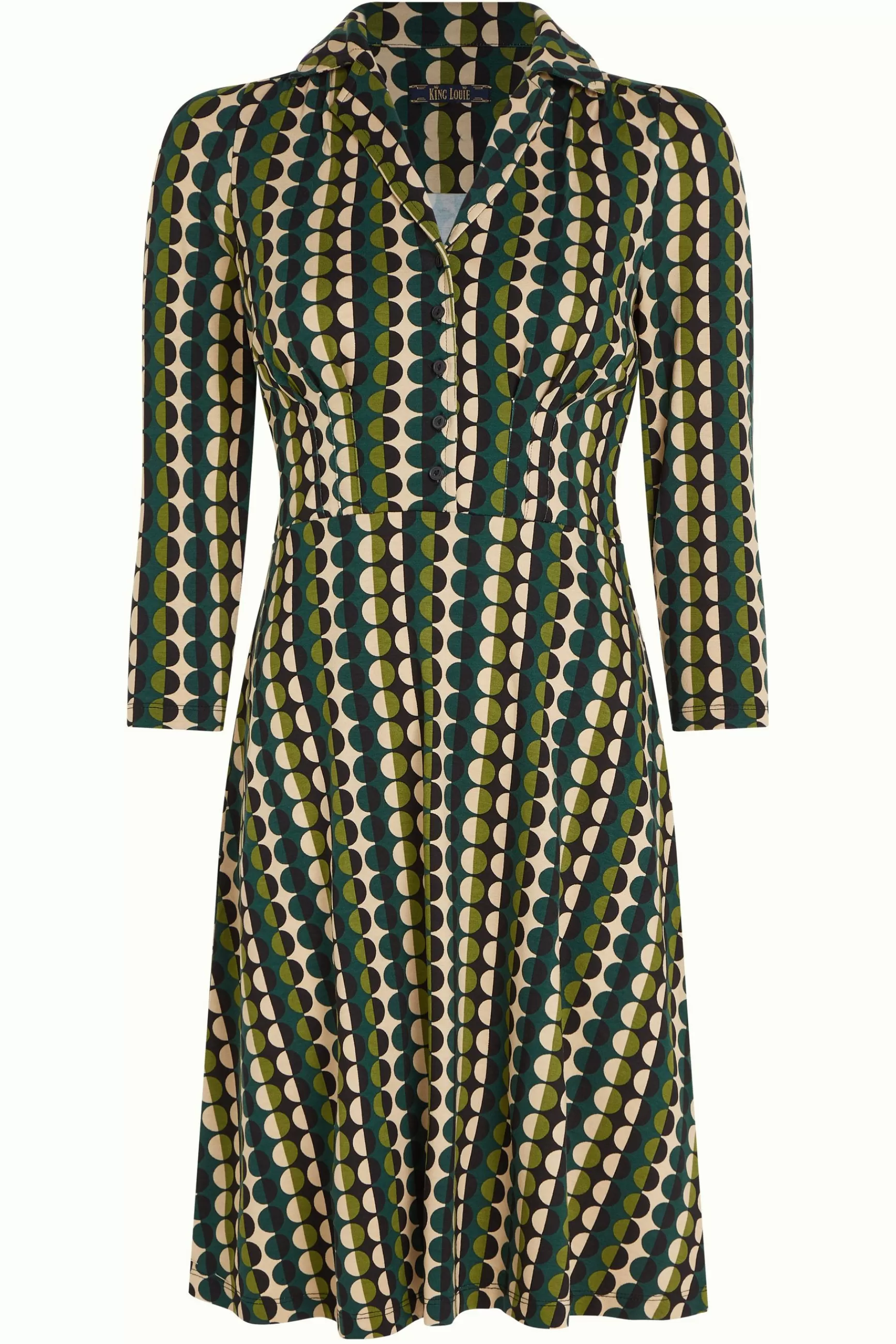 Robe Diner Vintage Quincy - Collection Printanière King Louie pour Femme Élégante