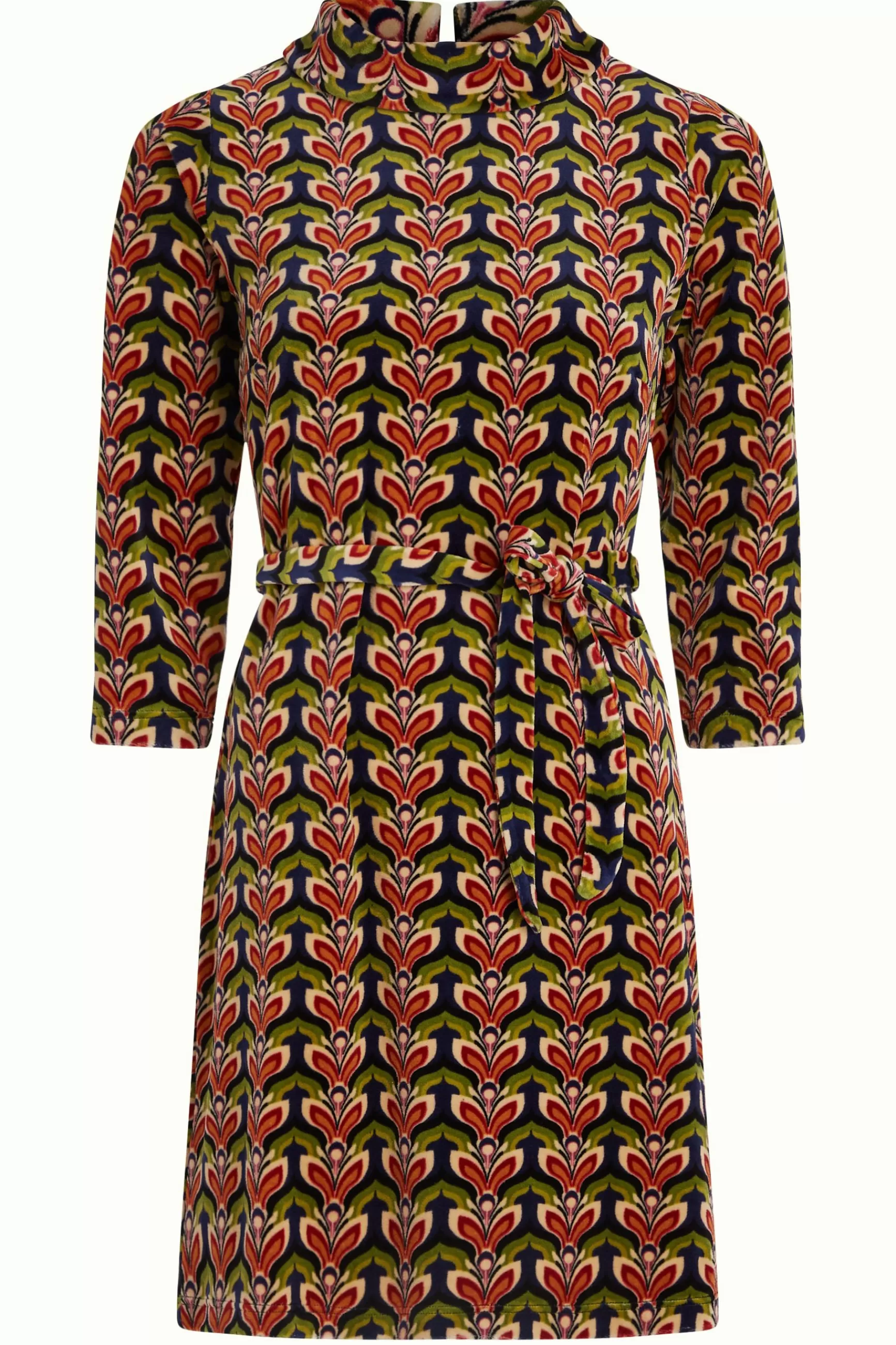 Robe Courte Femme Dita King Louie - Taille Haute Manches Courtes - Style Printanier Élégant - Nuance Dimanche - Collection DAMES