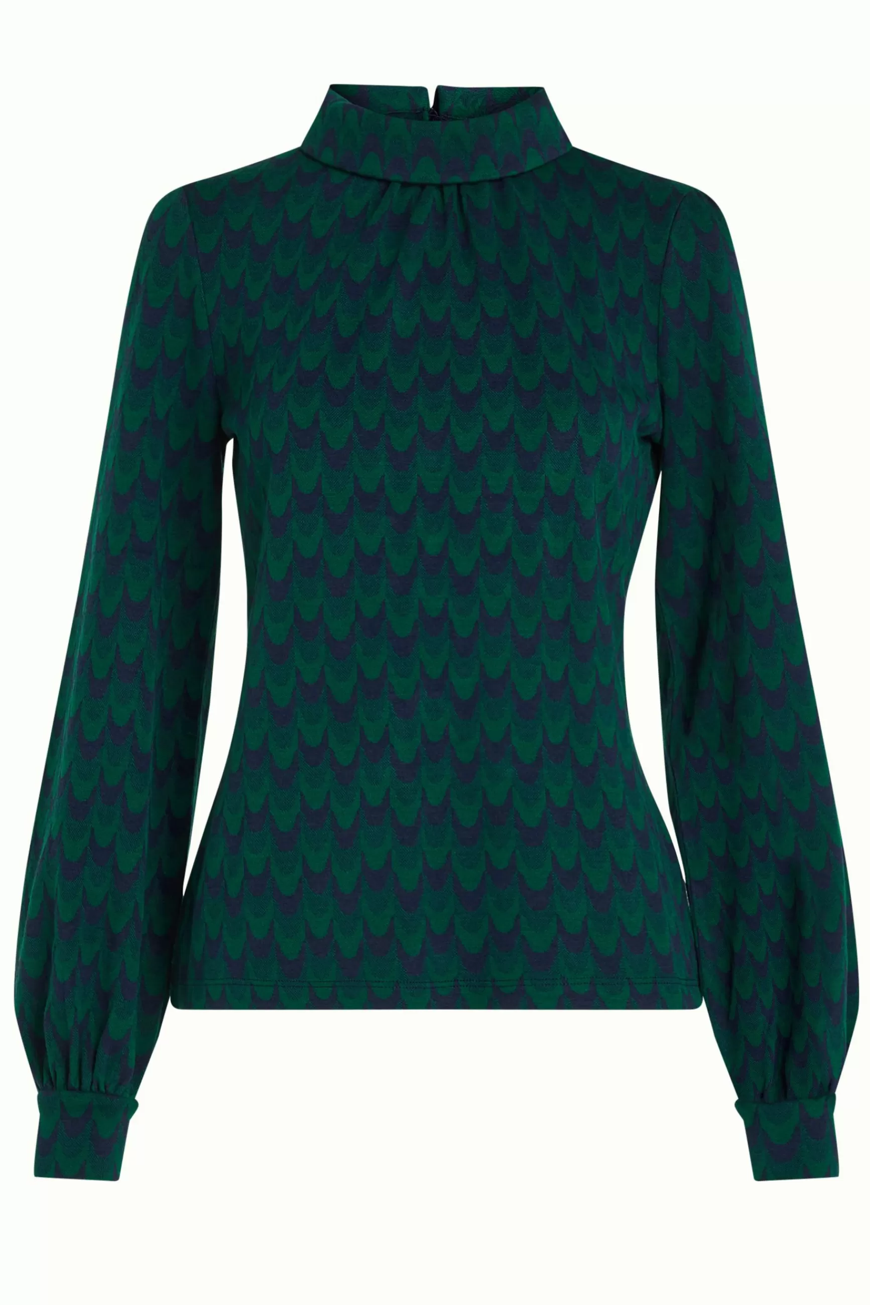 DAMES - Top King Louie Dita en Jacquard Duffy à Manches Cloche - Style Bohème Chic avec des Détails Brodés
