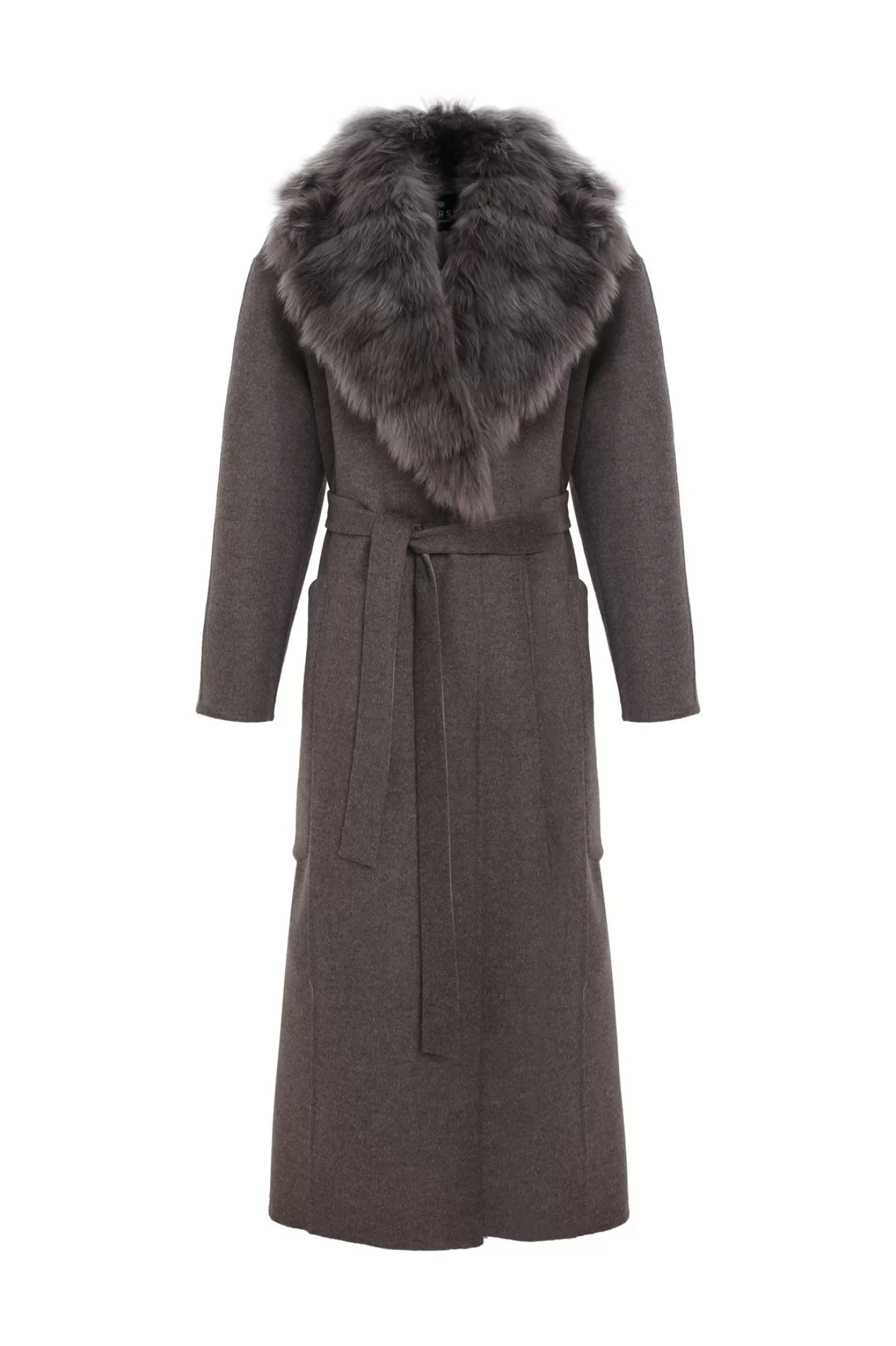 Manteau Femme GORSKI Montréal - Réversible en Cachemire Loro Piana et Laine avec Col en Shearling Merinillo Amovible & Ceinture Chic