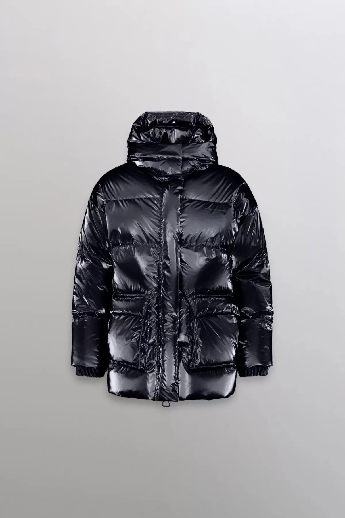 Veste parka oversize ajustable par ceinture intégrée en nylon métallisé Manie Bright | Édition Limitée - Soldes Flash