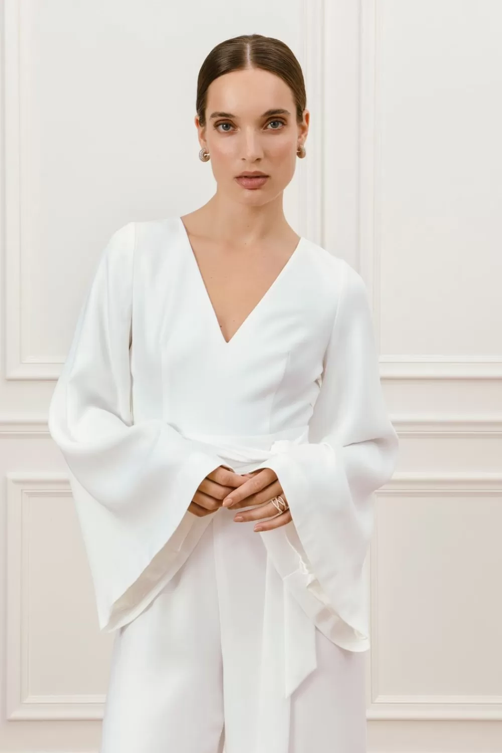 Malina Ellie | Combishort fluide en crème - Pièce phare printemps-été | Taille ajustable ville & vacances