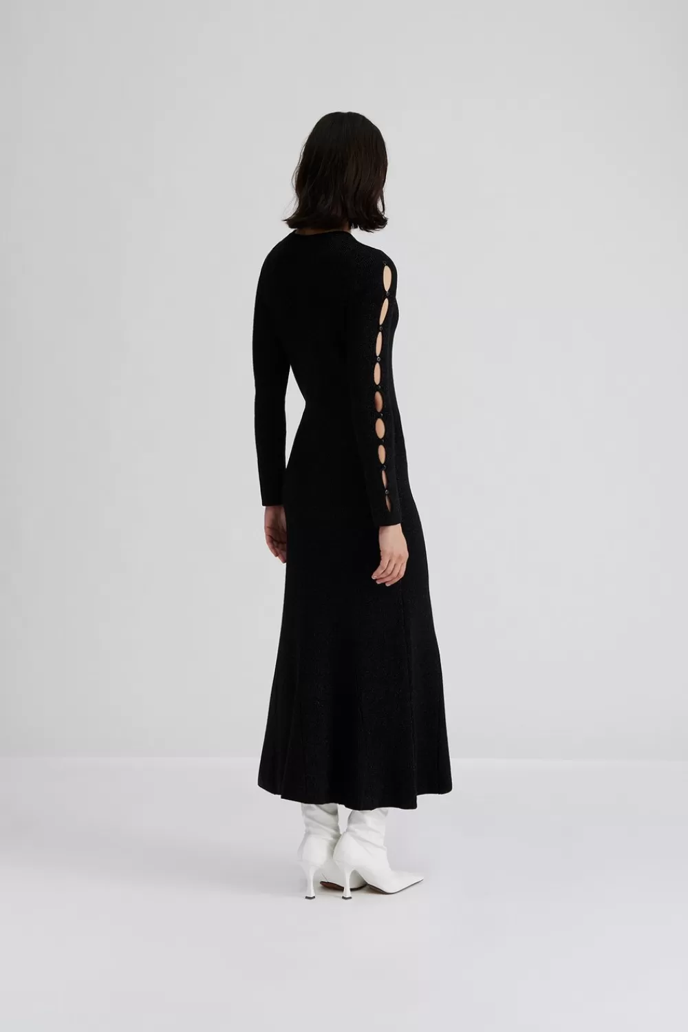Malina Fellie - Robe Longue Noir Sophistiquée - Modèle Femme Exclusif en Ligne