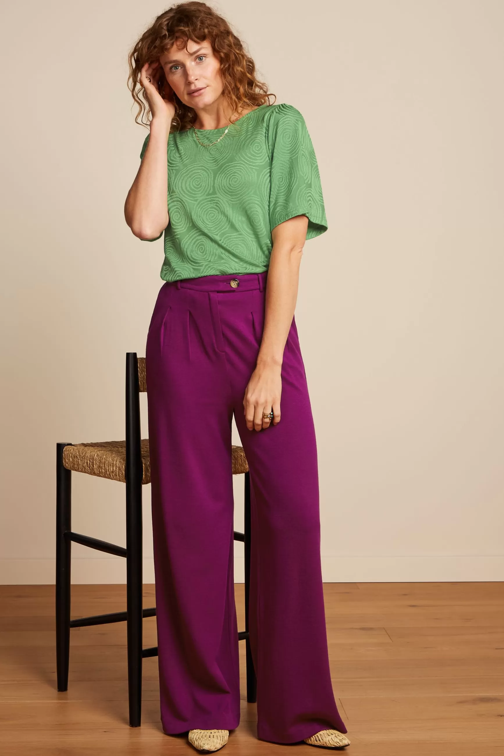 Pantalon Élégant King Louie Fintan - Style Milano en Crêpe Fluide pour Femme