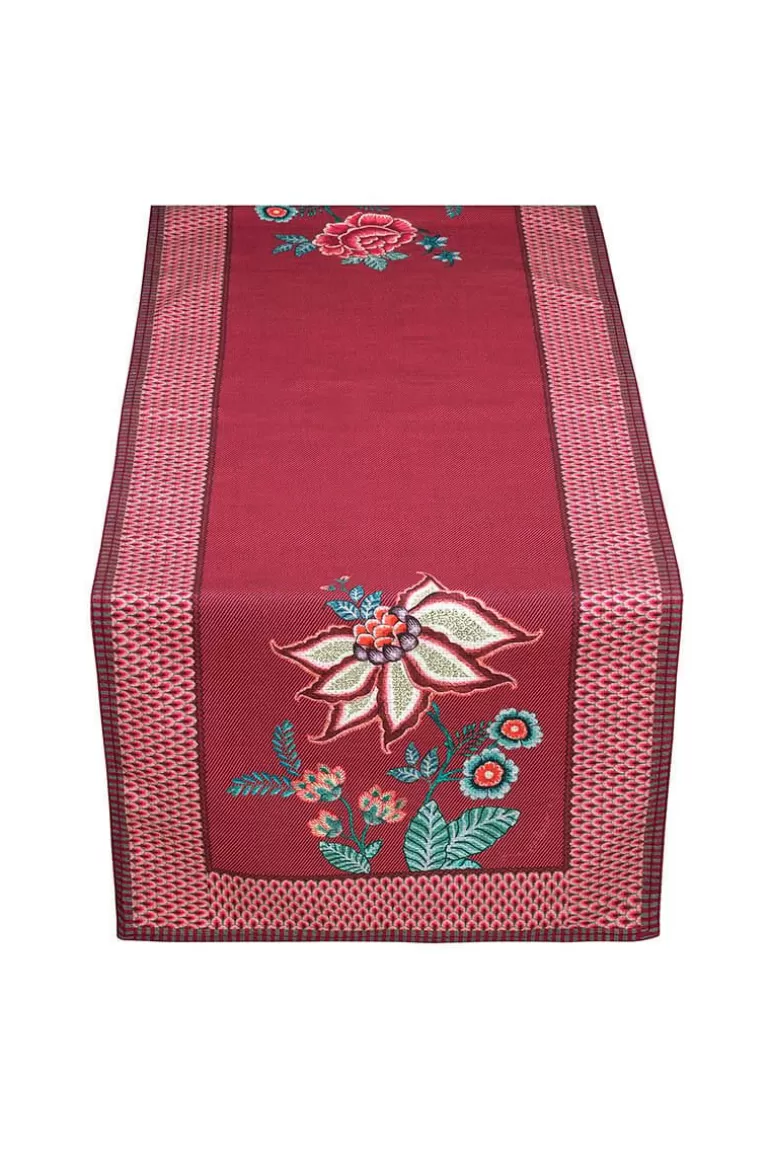 Nappe festive Fête des Fleurs Pip Studio - Motif floral en rose foncé pour décoration de table élégante