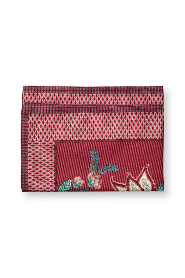 Nappe festive Fête des Fleurs Pip Studio - Motif floral en rose foncé pour décoration de table élégante