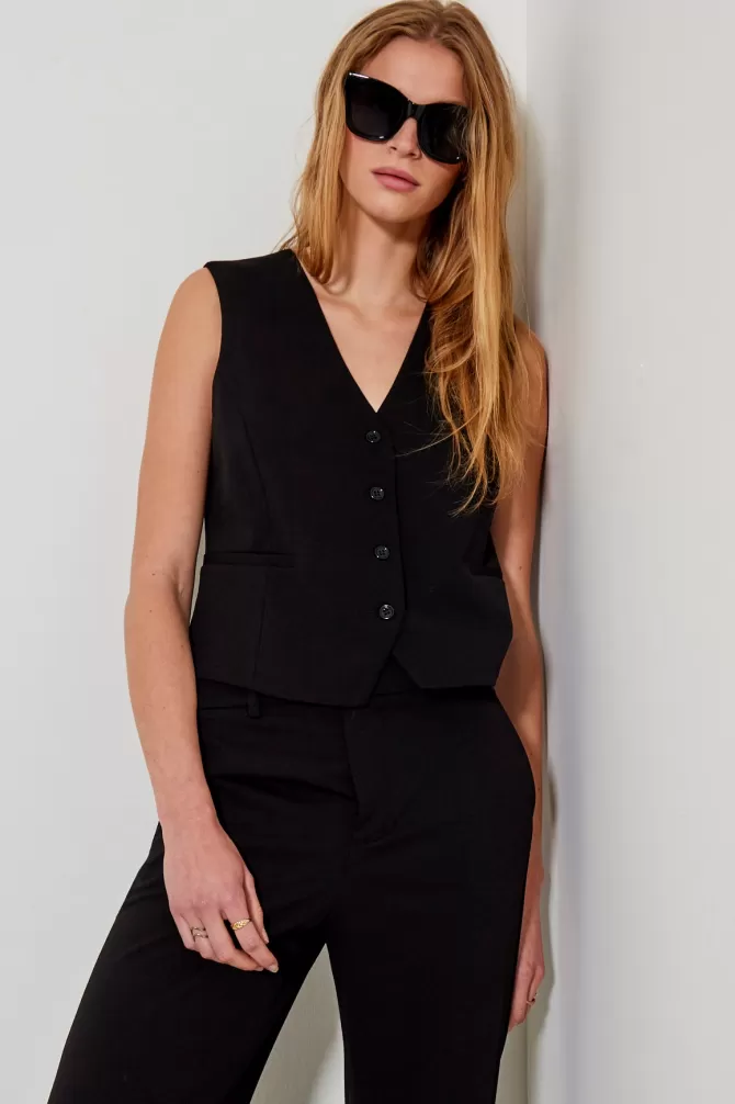 Gilet Denim Five Jeans - Édition Nocturne Volia 343 pour Style Urbain
