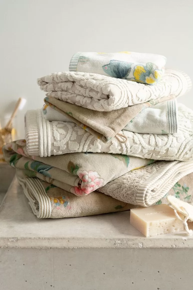 Pip Studio - Grande Serviette de Bain Épaisse en Khaki 70x140 cm - Modèle Tile de Pip en Promotion