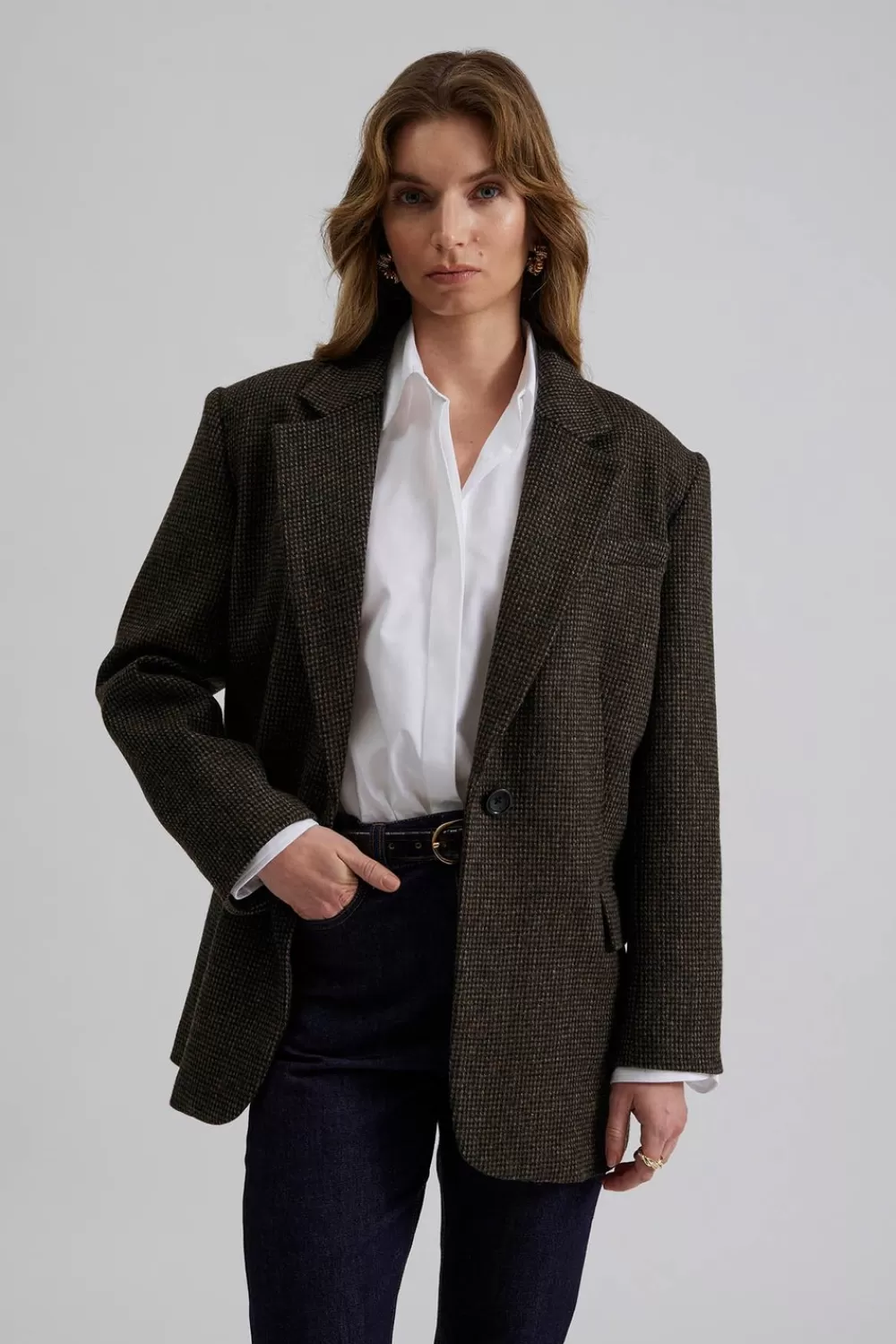 Veste Femme Malina Helen - Style à Carreaux Marron en Promotion Limitée